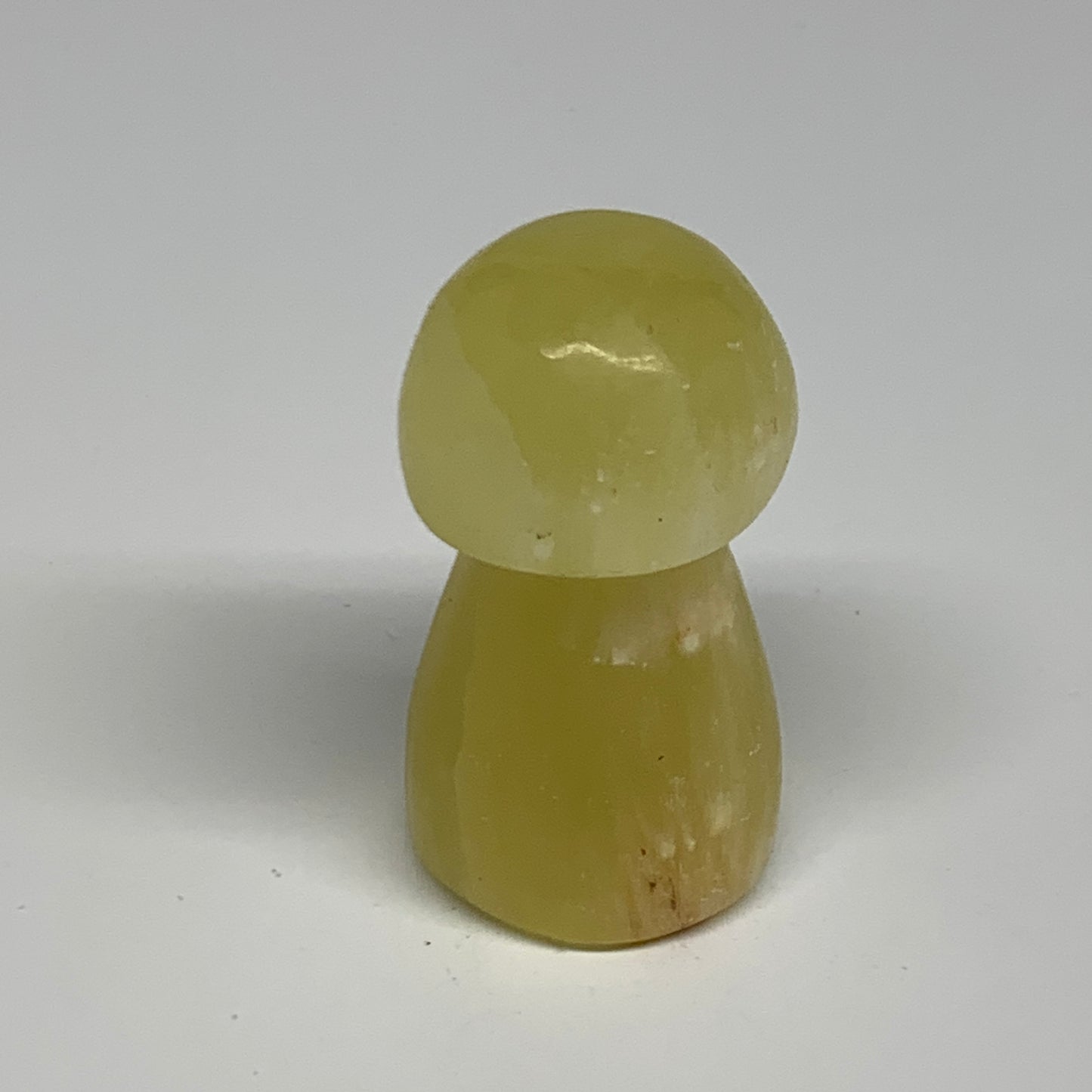 84.8g, 2.1"x1.2" Natural Lemon Calcite Mushroom Gemstone @Pakistan, B31688