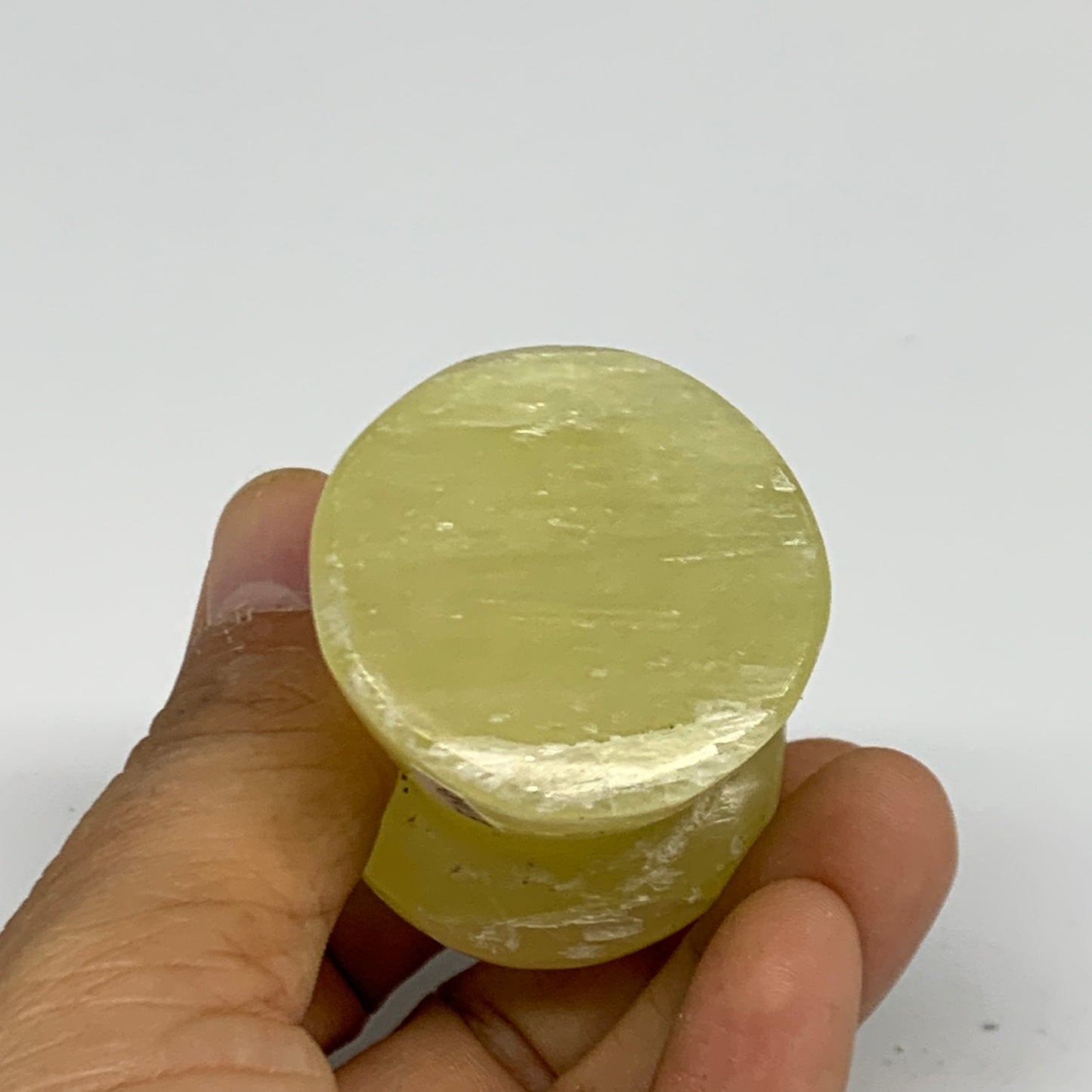135g, 2.4"x1.4" Natural Lemon Calcite Mushroom Gemstone @Pakistan, B31686
