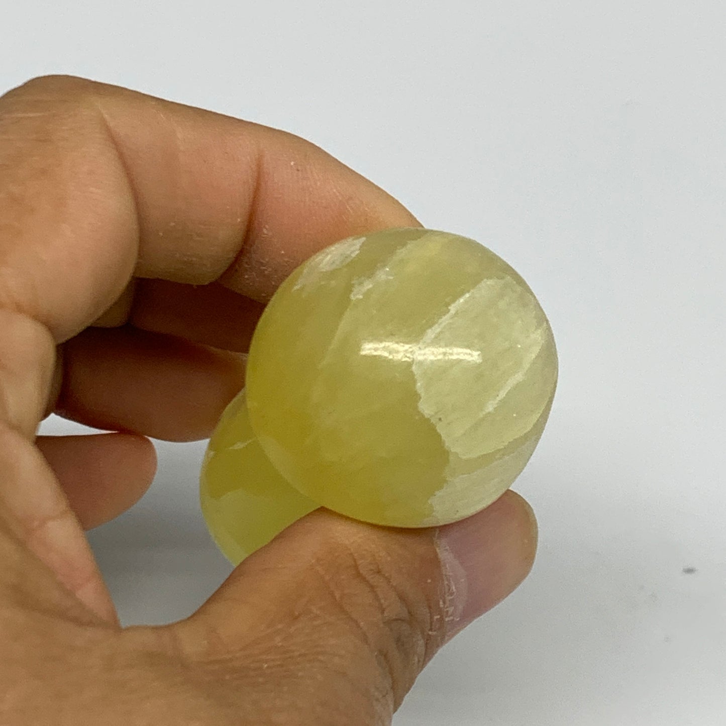 79.4g, 2"x1.2" Natural Lemon Calcite Mushroom Gemstone @Pakistan, B31681