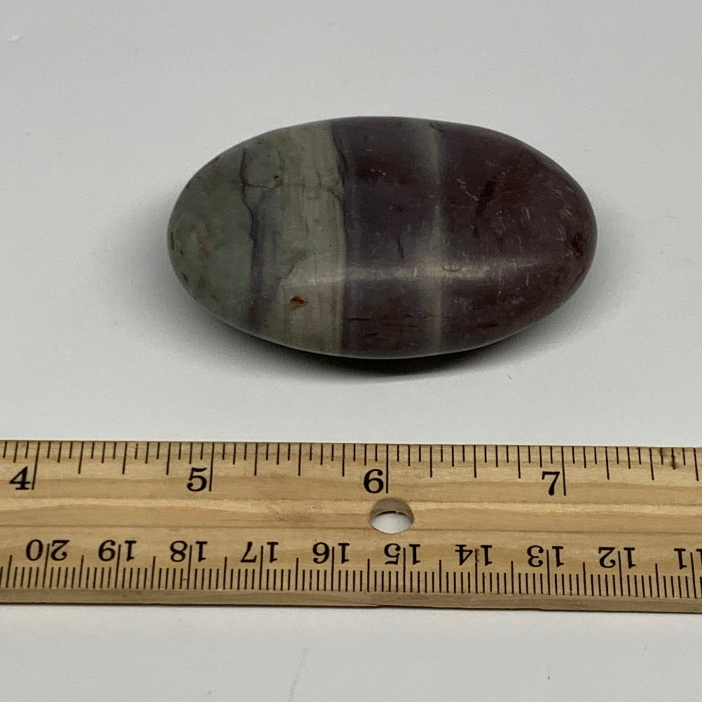 102.5g, 2.6"x1.7"x1", Narmada Shiva Lingam Palm-Stone Polished, B29391