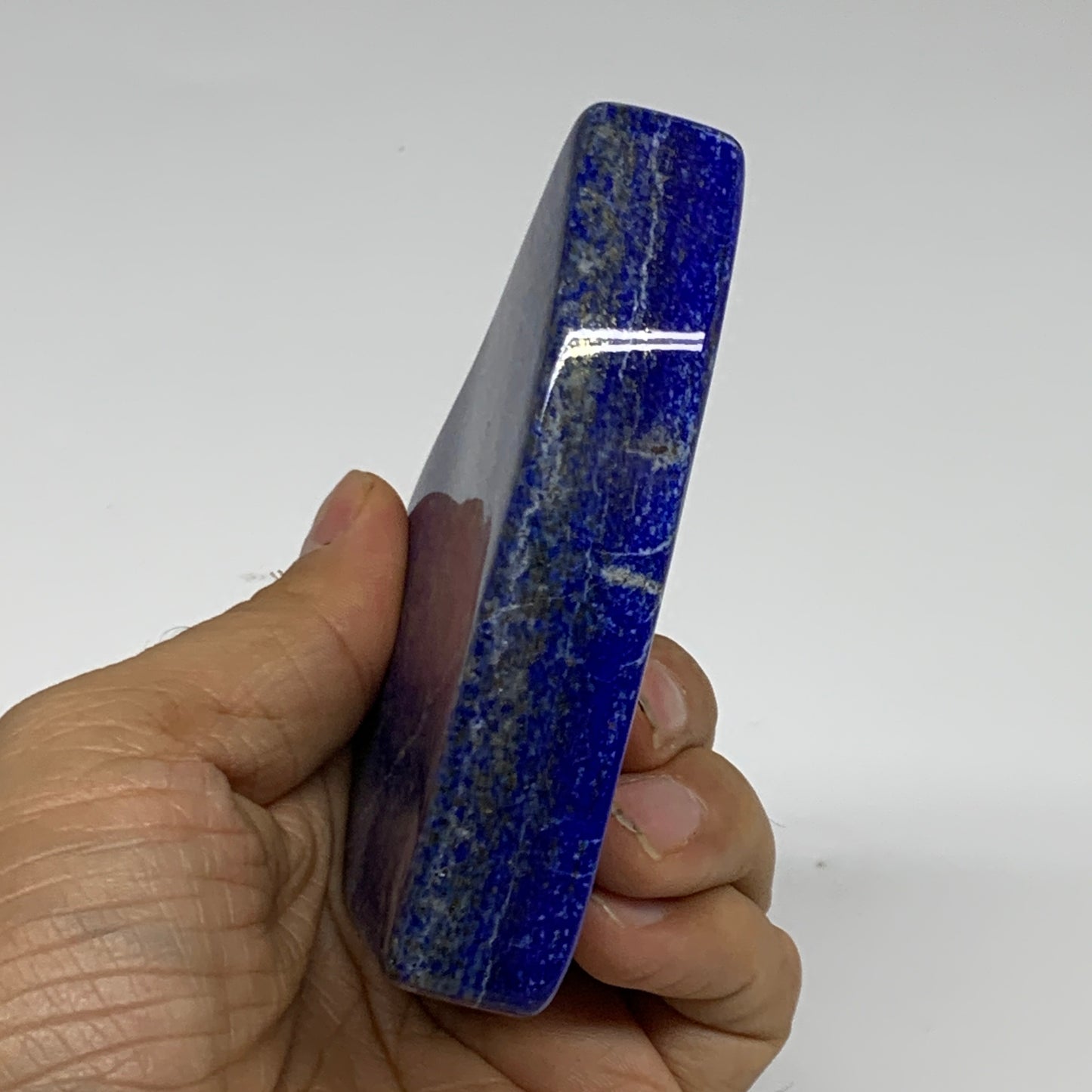 0.60 lbs, 3.7"x2.9"x0.8", Natural Freeform Lapis Lazuli from Afghanistan, B33002