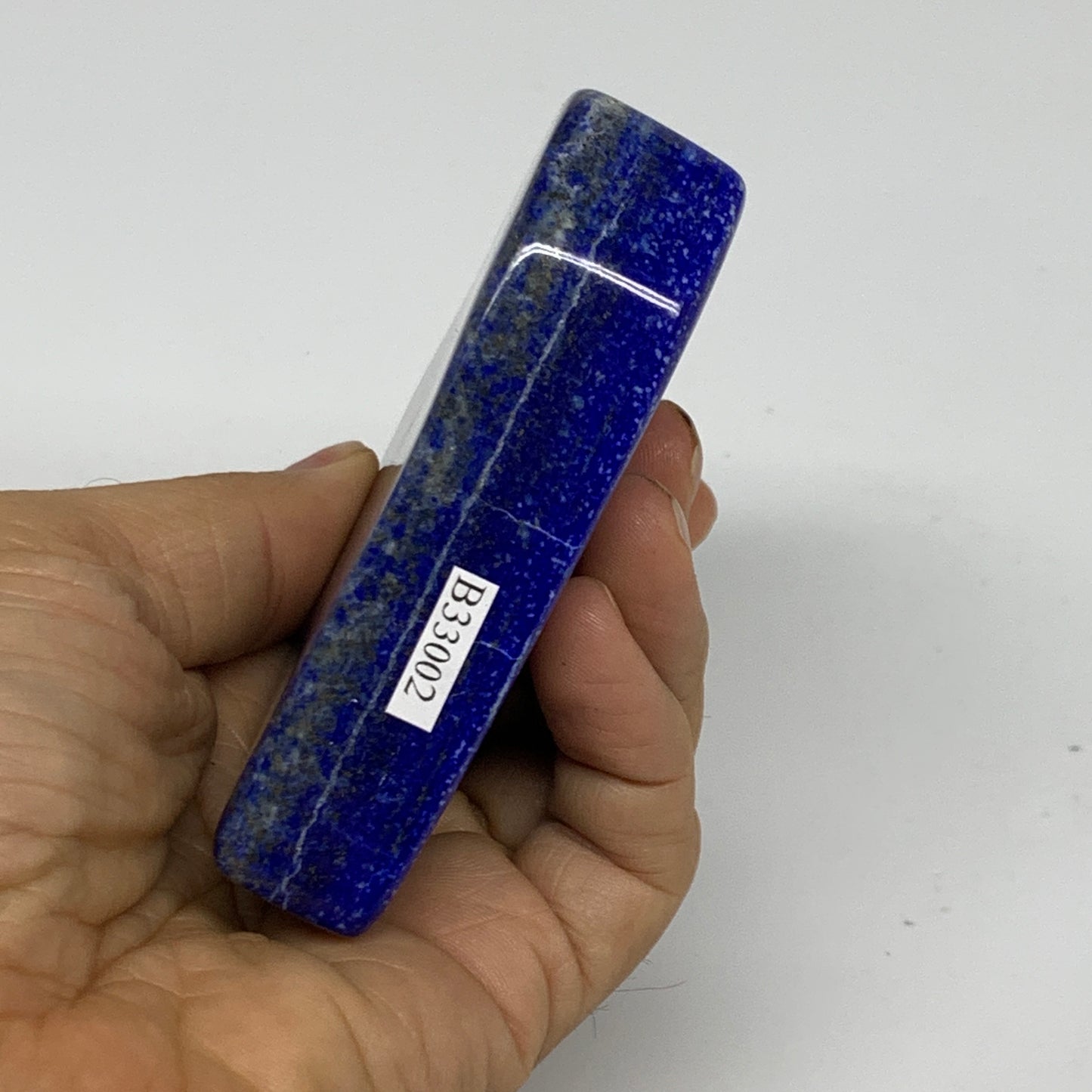 0.60 lbs, 3.7"x2.9"x0.8", Natural Freeform Lapis Lazuli from Afghanistan, B33002