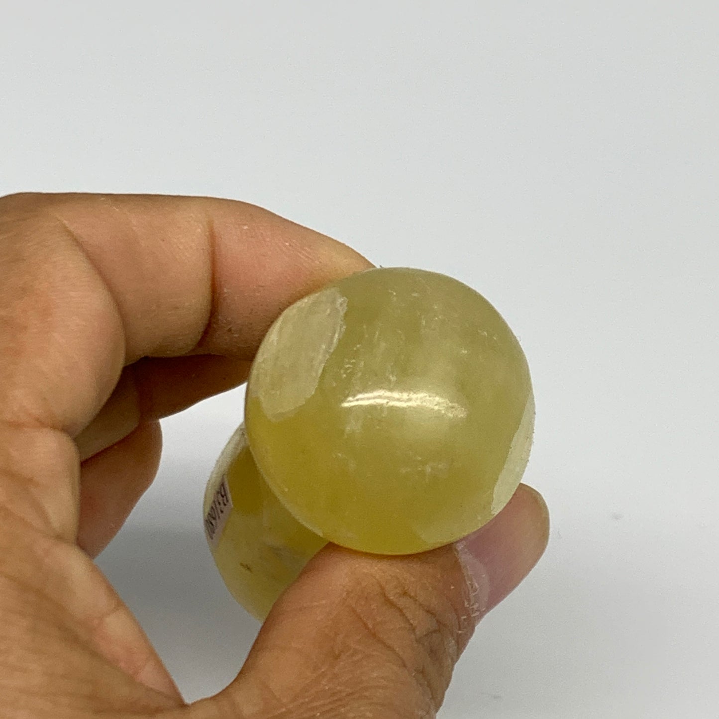 93.9g, 2.4"x1.2" Natural Lemon Calcite Mushroom Gemstone @Pakistan, B31680