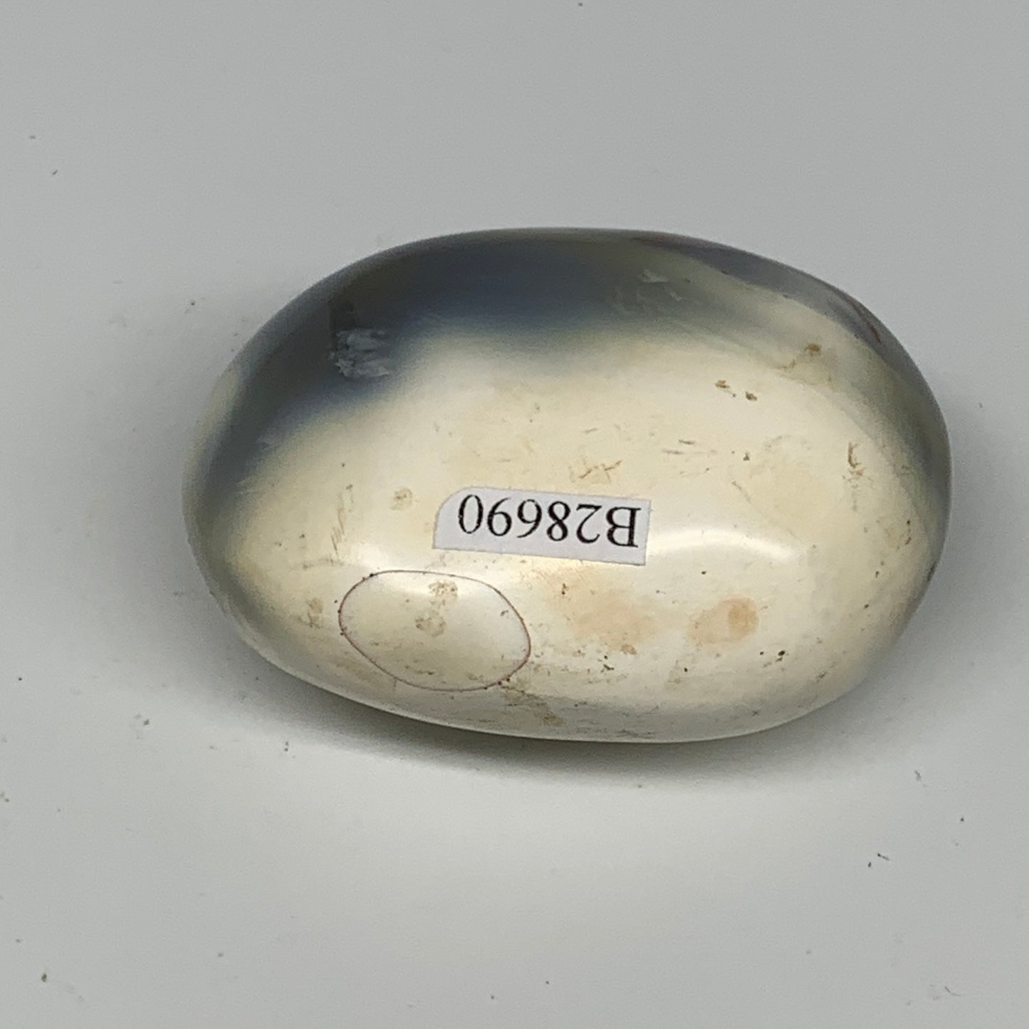 117.5g, 2.3"x1.8"x1.3" Orca Agate Palm-Stone Reiki Energy Crystal Reiki, B28690