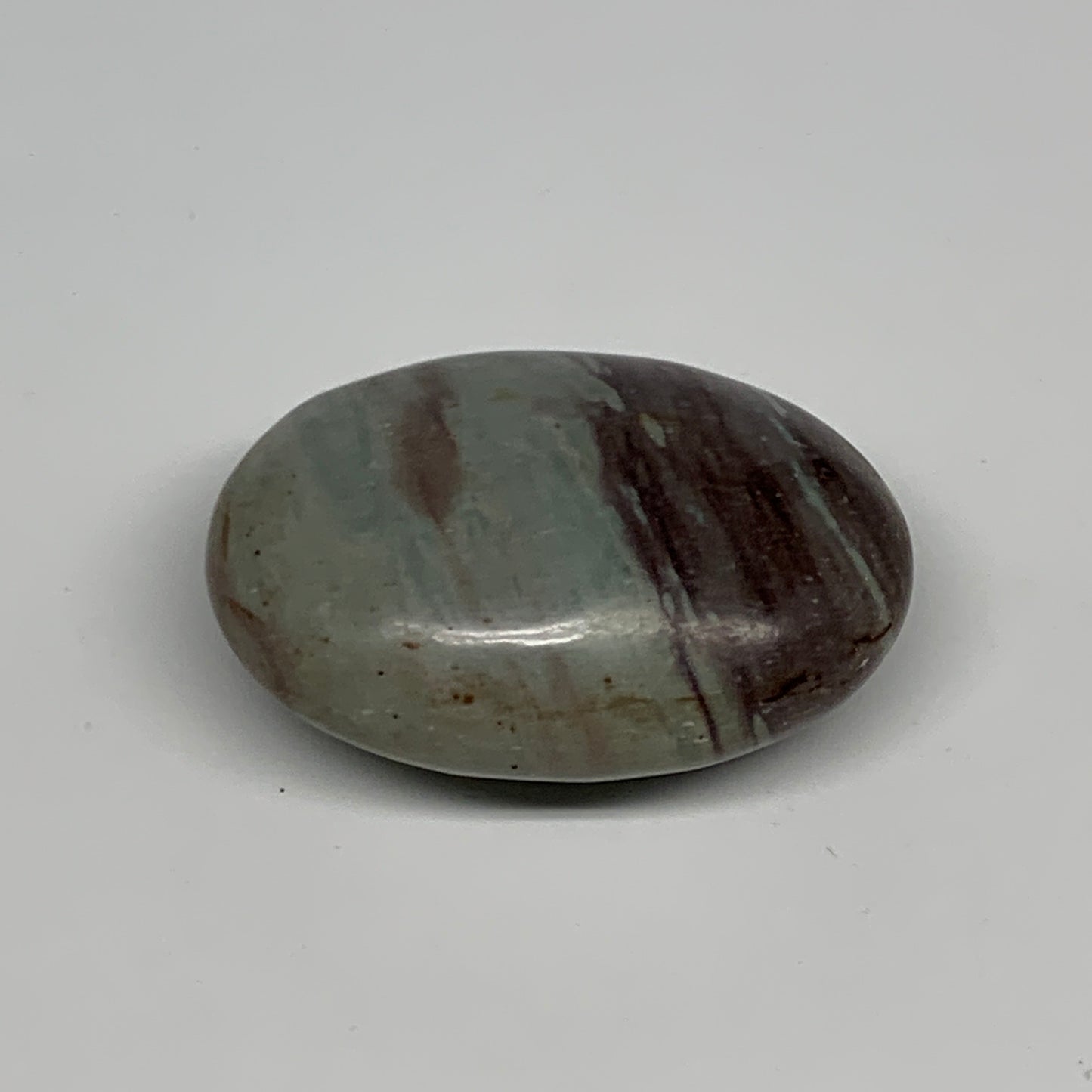 92.77g, 2.3"x1.7"x1", Narmada Shiva Lingam Palm-Stone Polished, B29397