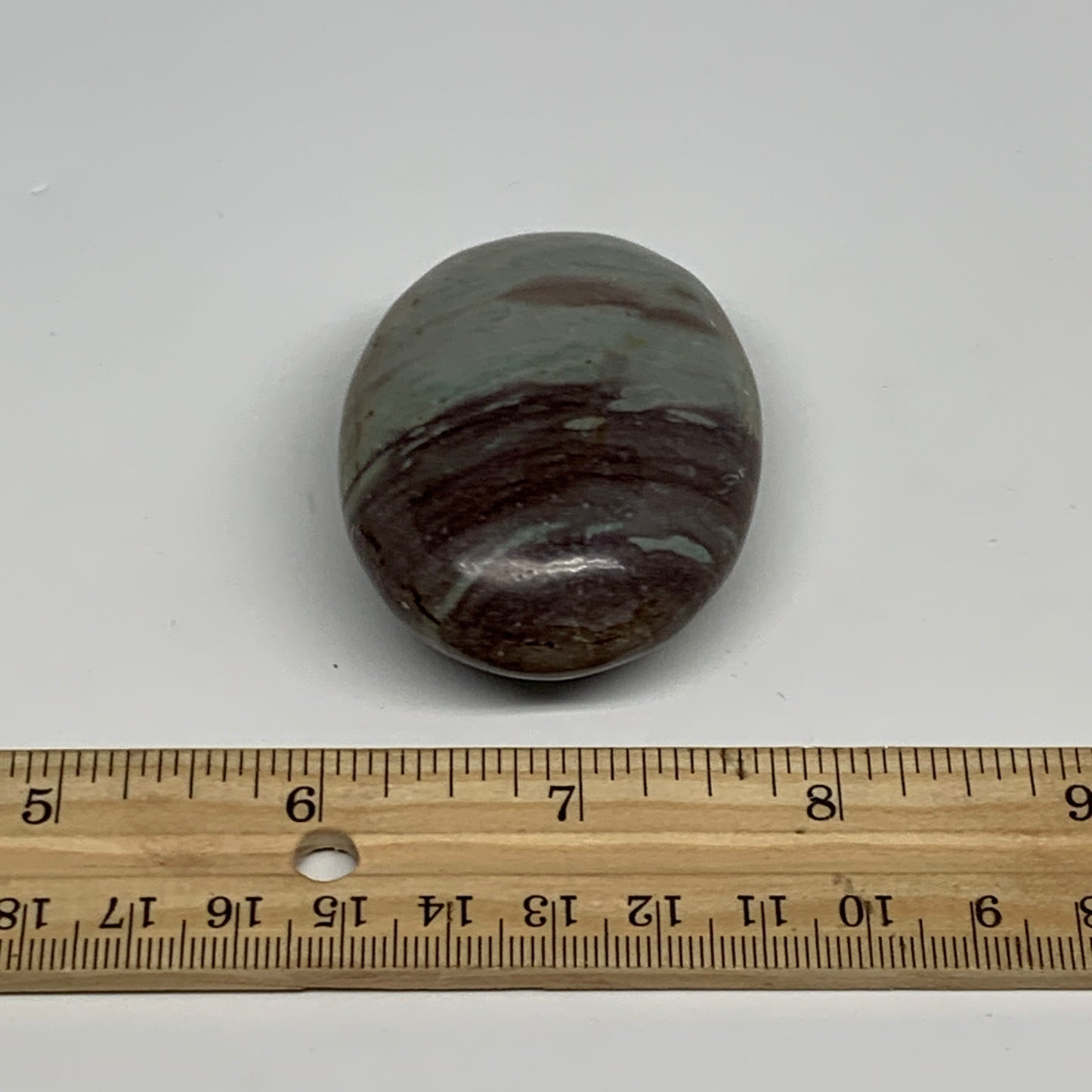 92.77g, 2.3"x1.7"x1", Narmada Shiva Lingam Palm-Stone Polished, B29397