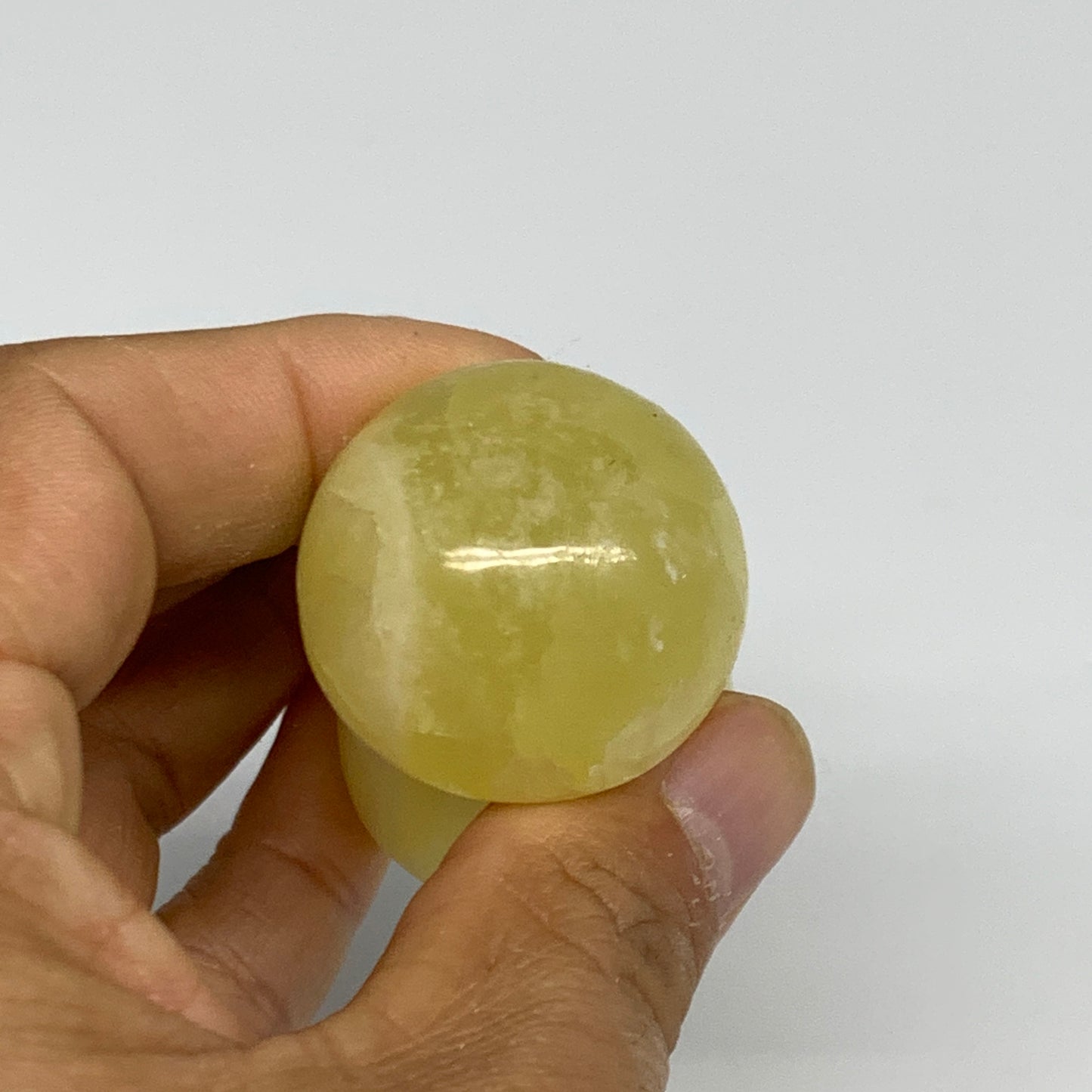 94.9g, 2.1"x1.2" Natural Lemon Calcite Mushroom Gemstone @Pakistan, B31676