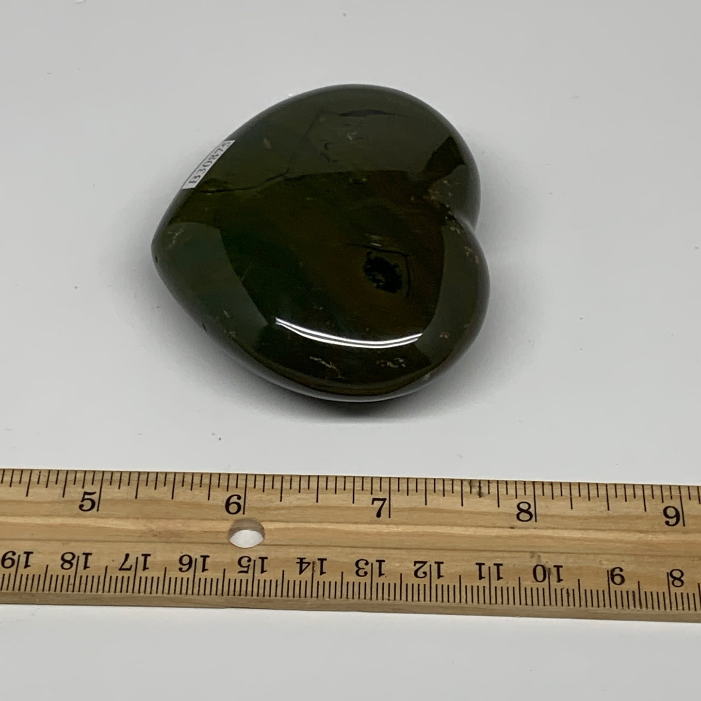 0.39 lbs, 2.5"x3"x1.1" Ocean Jasper Heart Polished Healing Crystal, B30875