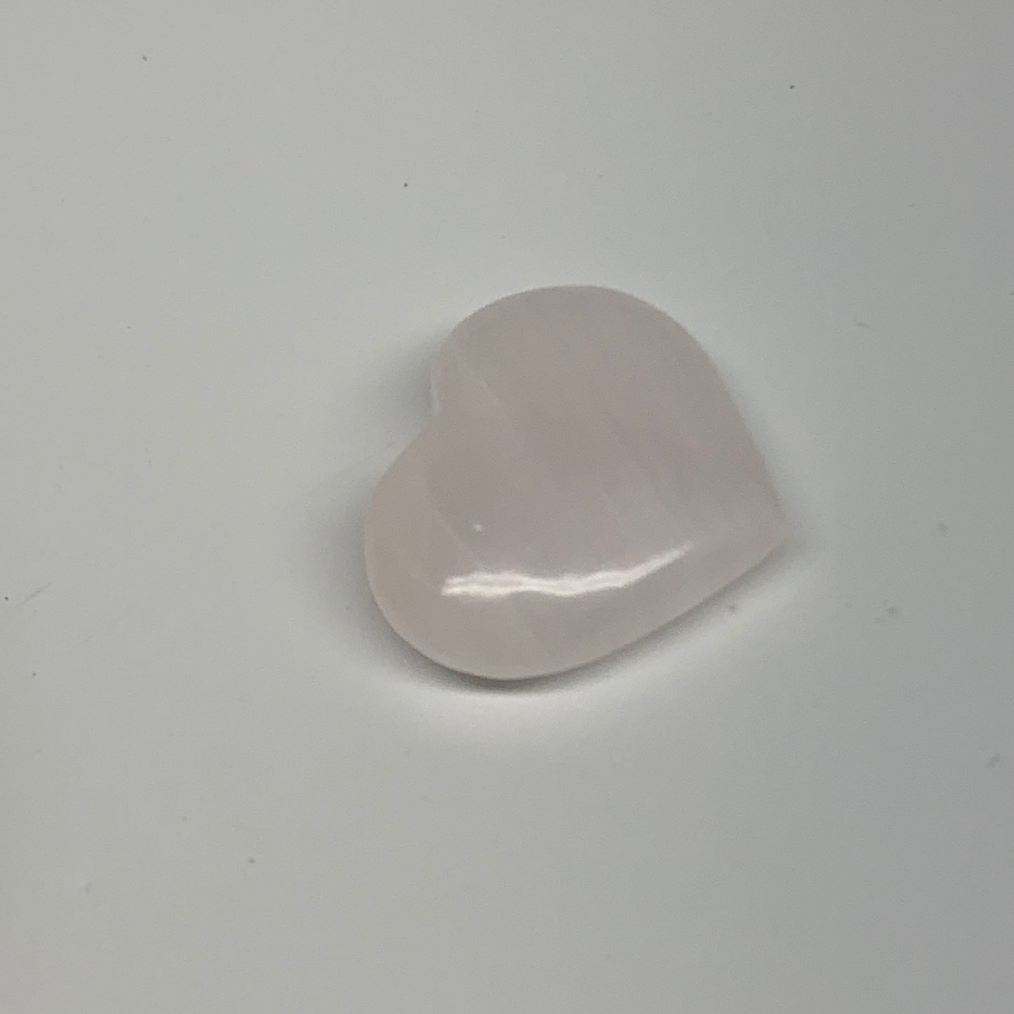 37.2g, 1.5"x1.8"x0.6" Fluorescent Pink Mangano Heart Gemstones, B33700