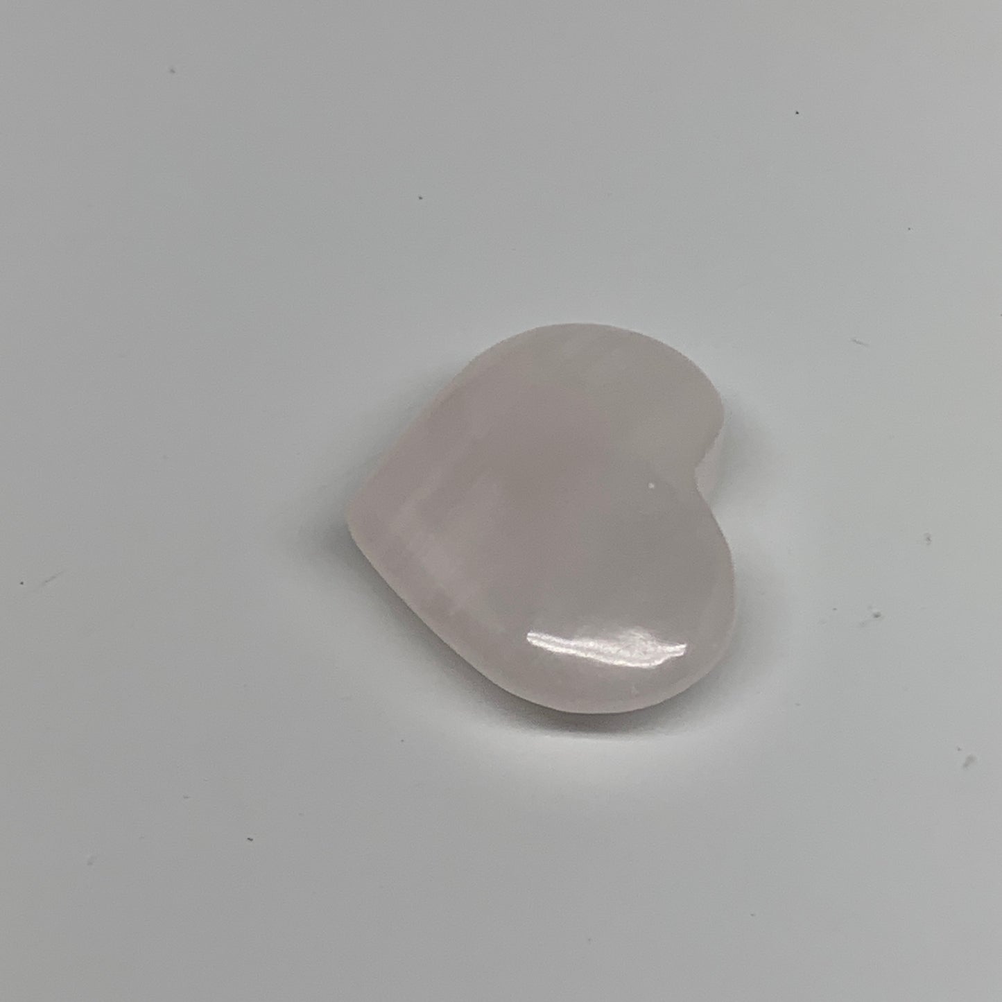 37.2g, 1.5"x1.8"x0.6" Fluorescent Pink Mangano Heart Gemstones, B33700