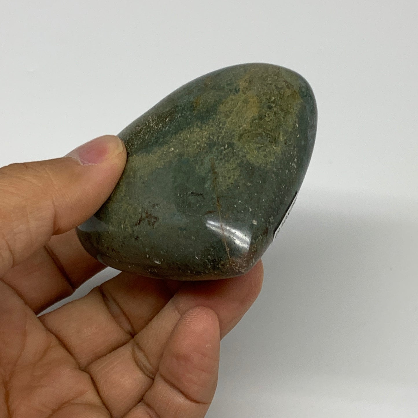 0.35 lbs, 2.4"x2.6"x1.2" Ocean Jasper Heart Polished Healing Crystal, B30879