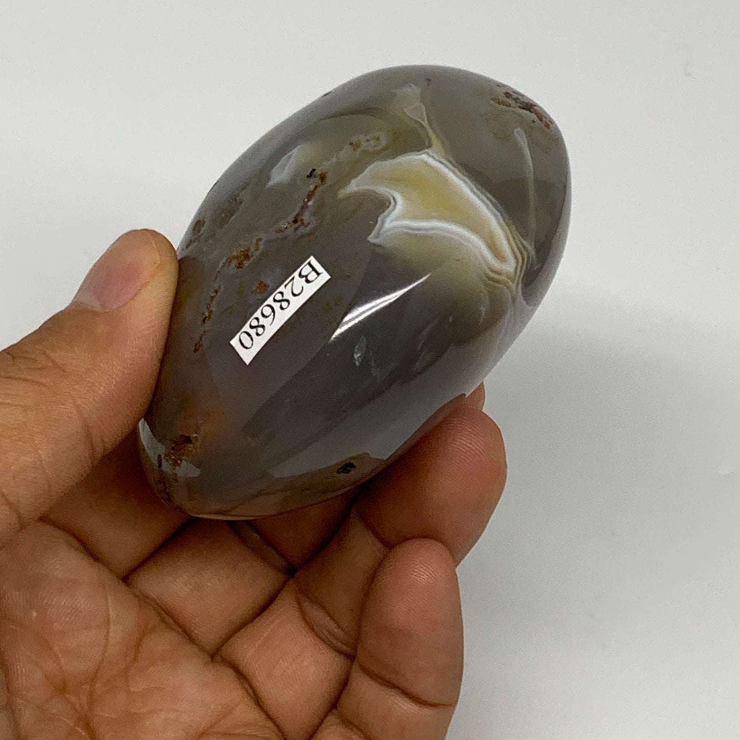 220.2g, 2.7"x2.4"x1.5" Orca Agate Palm-Stone Reiki Energy Crystal Reiki, B28680