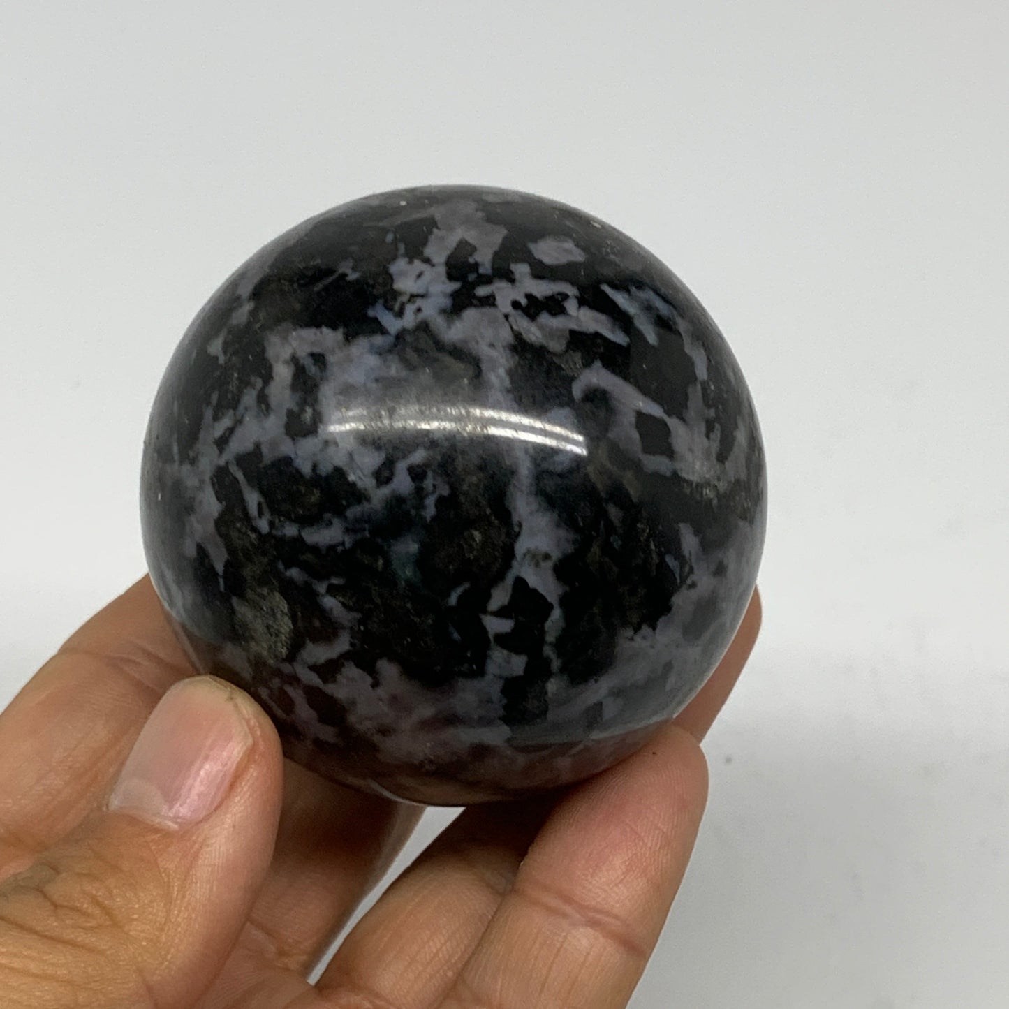 1.89 lbs, 2" - 2.4", 3pcs, Merlinite (Indigo Gabro) Spheres @Madagascar, B25449