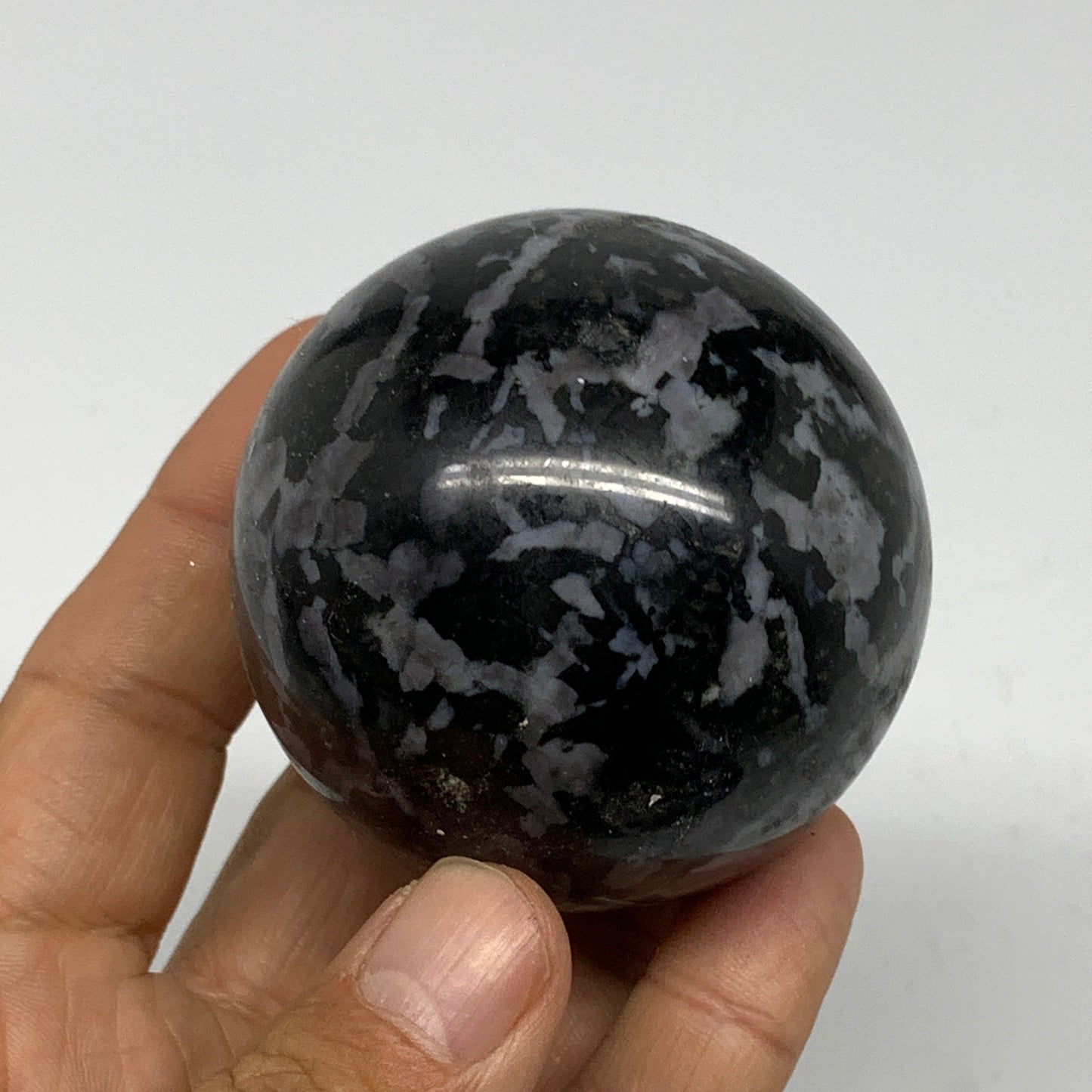 1.89 lbs, 2" - 2.4", 3pcs, Merlinite (Indigo Gabro) Spheres @Madagascar, B25449