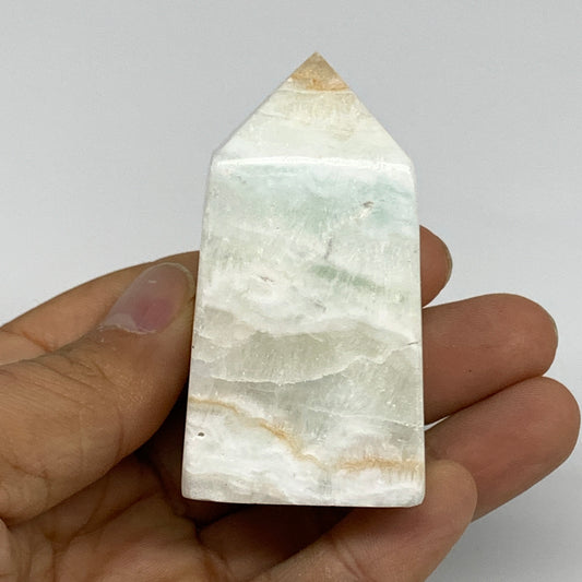 136.3g, 2.4"x1.3"x1.3", Caribbean Calcite Tower Gemstone @Afghanistan, B33712