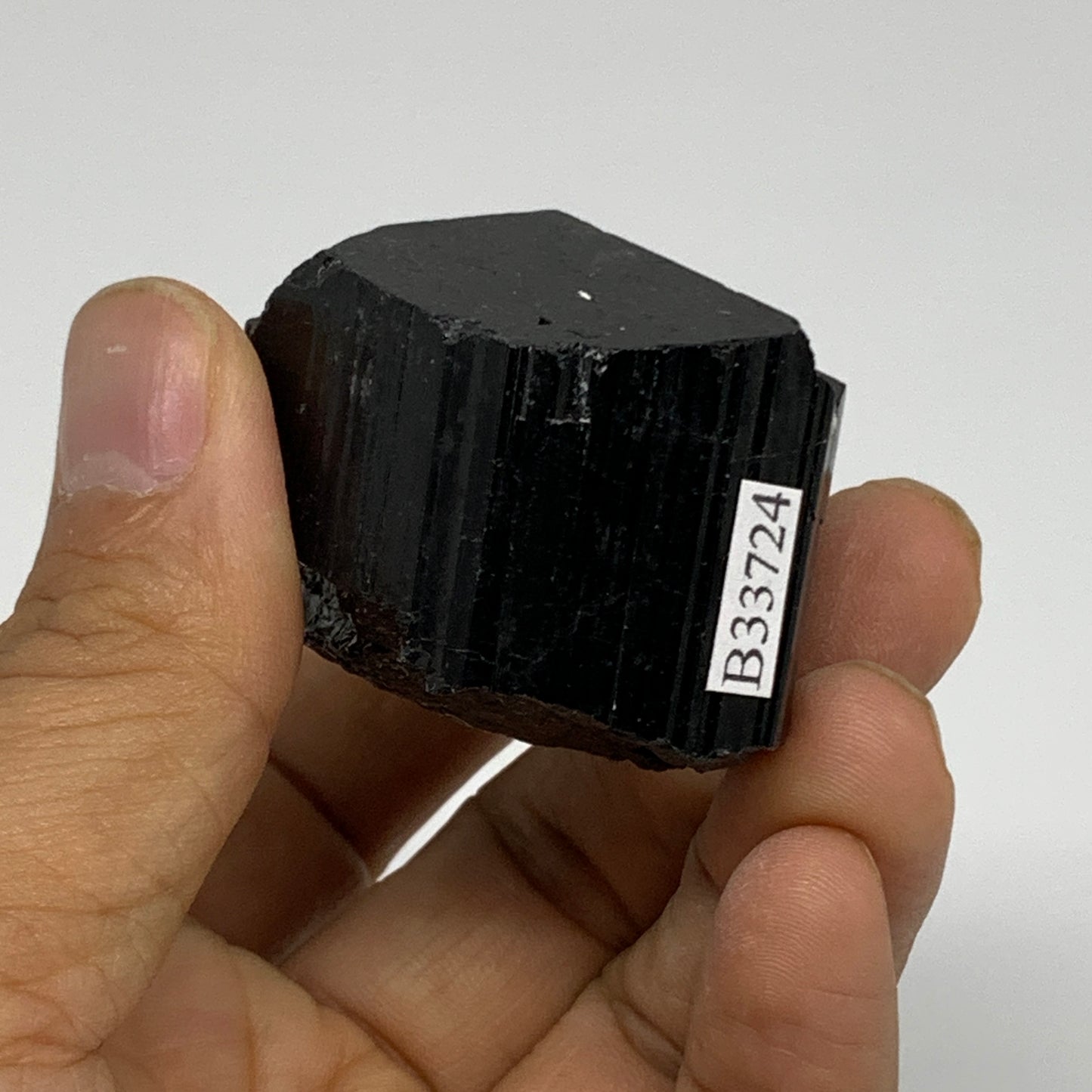 106.6g, 1.4"x2"x1.6", Black Tourmaline Phosphorus Mineral Specimen, B33724