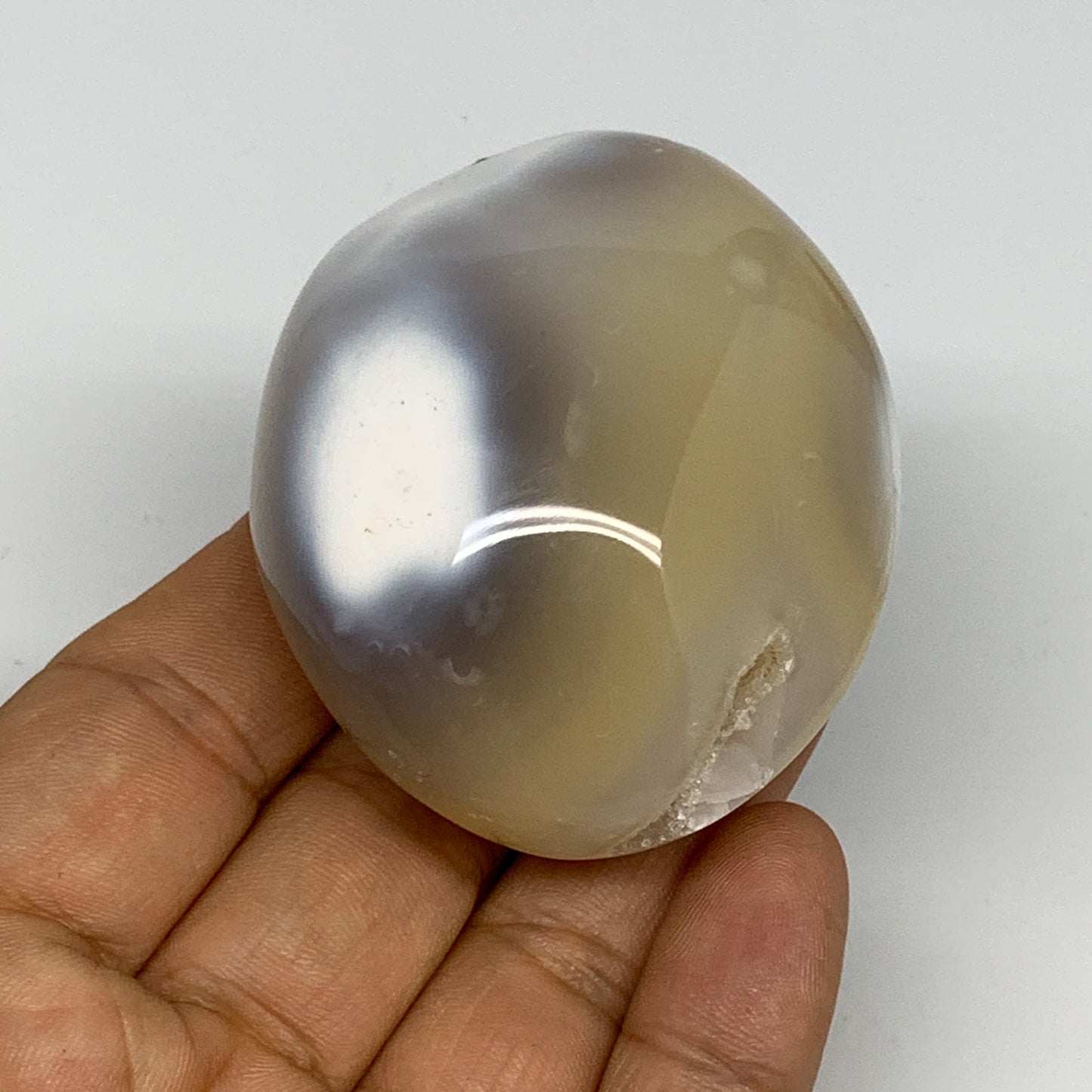 120.2g, 2.3"x1.9"x1.3" Orca Agate Palm-Stone Reiki Energy Crystal Reiki, B28655