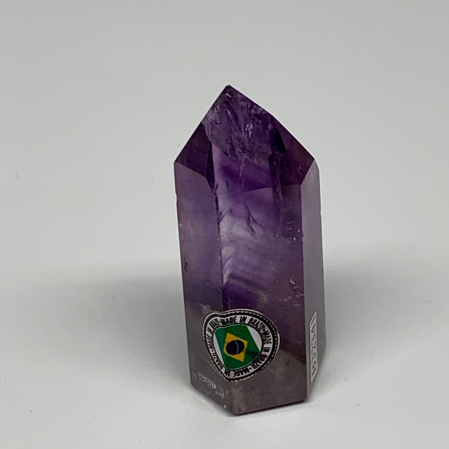 50g, 2.2"x1"x0.8", Natural Amethyst Tower Point Obelisk @Brazil, B32341