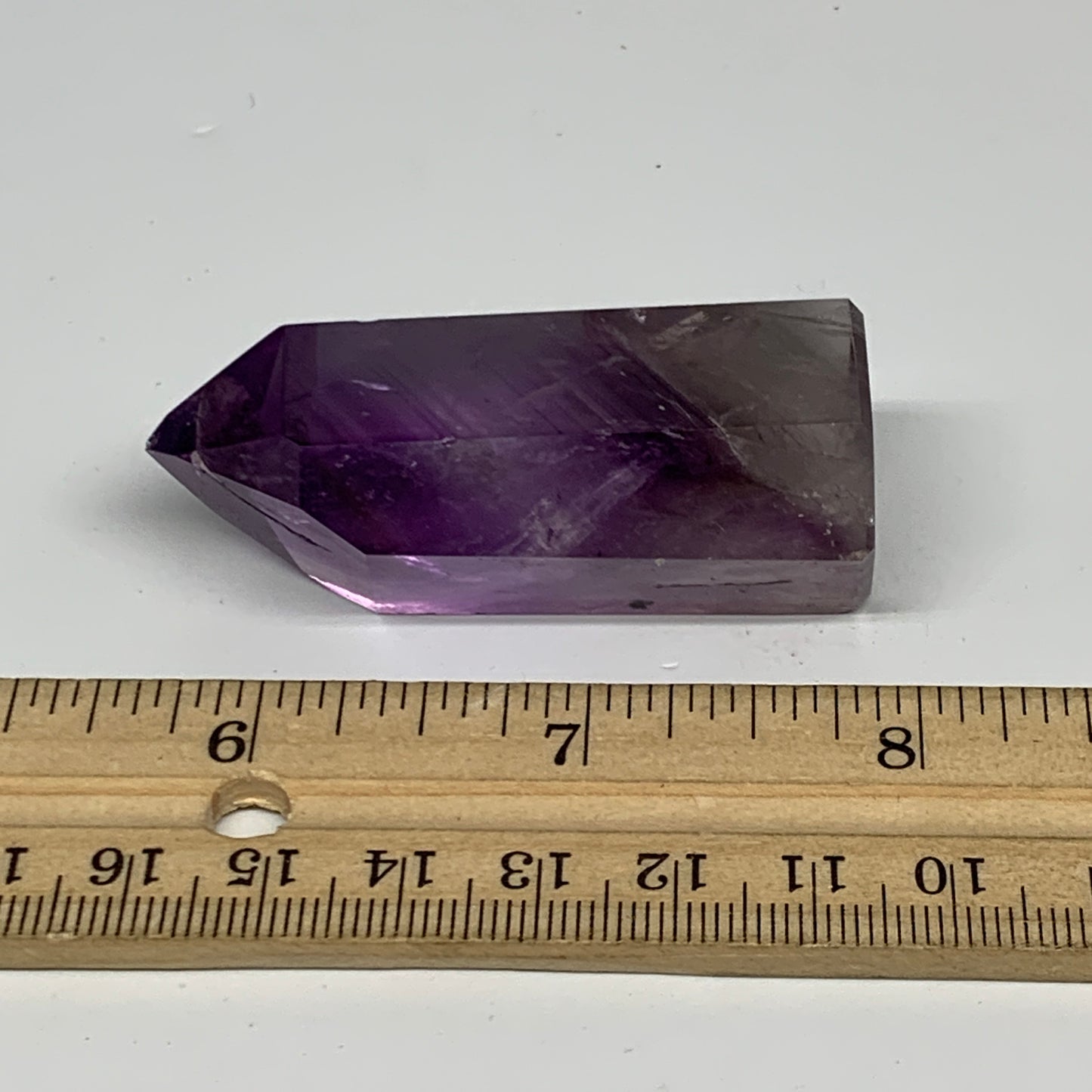 50g, 2.2"x1"x0.8", Natural Amethyst Tower Point Obelisk @Brazil, B32341