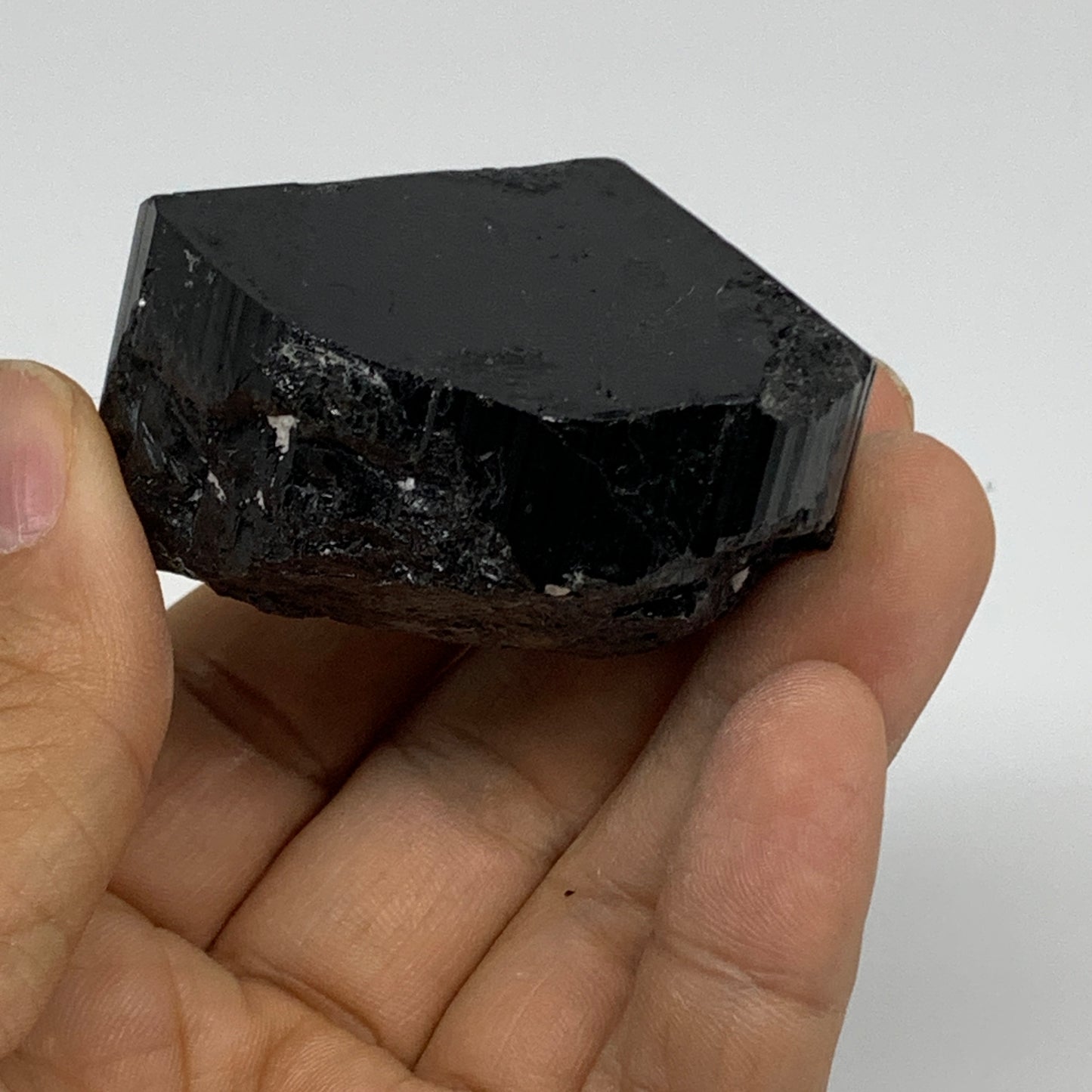 121.7g, 1.3"x2.1"x1.7", Black Tourmaline Phosphorus Mineral Specimen, B33728