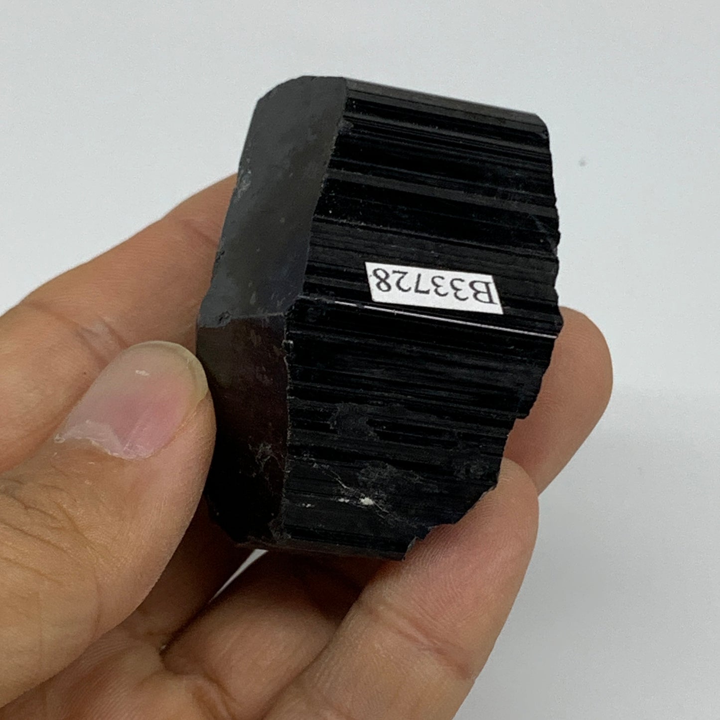 121.7g, 1.3"x2.1"x1.7", Black Tourmaline Phosphorus Mineral Specimen, B33728