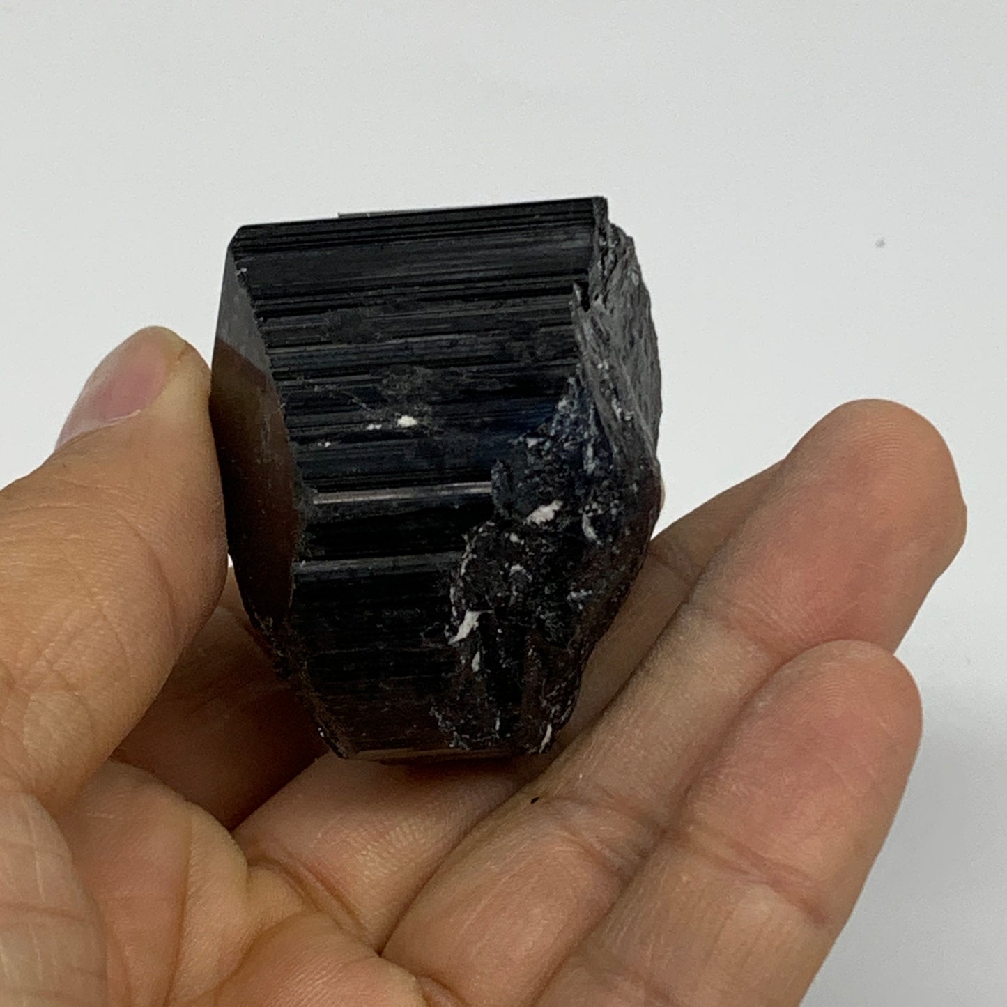 121.7g, 1.3"x2.1"x1.7", Black Tourmaline Phosphorus Mineral Specimen, B33728