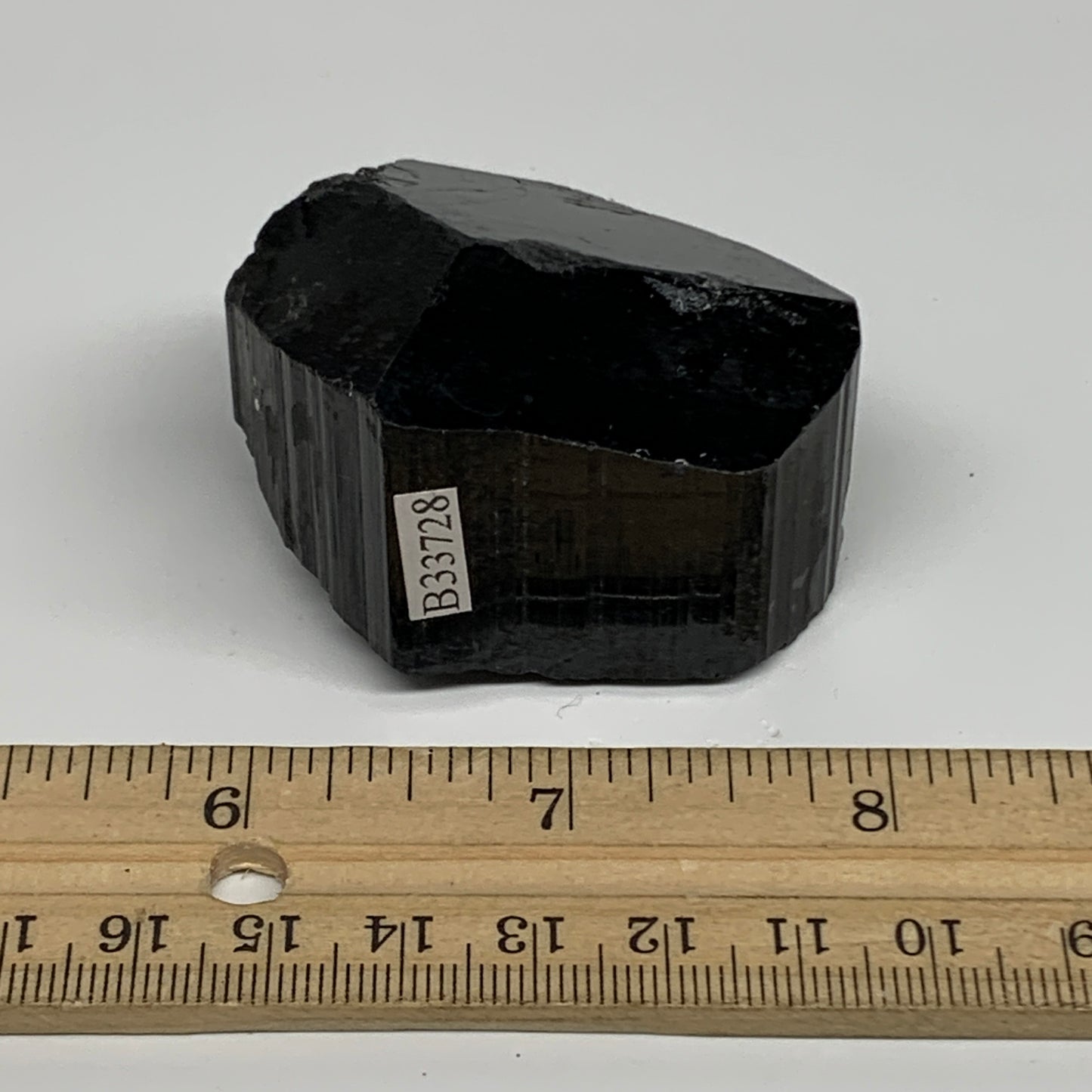 121.7g, 1.3"x2.1"x1.7", Black Tourmaline Phosphorus Mineral Specimen, B33728