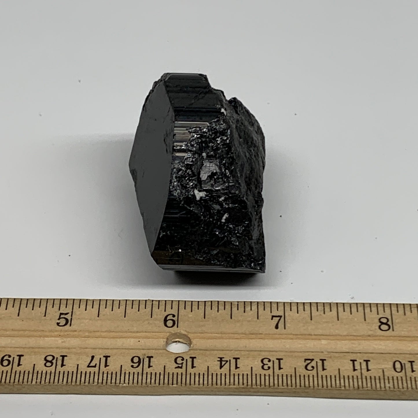 121.7g, 1.3"x2.1"x1.7", Black Tourmaline Phosphorus Mineral Specimen, B33728