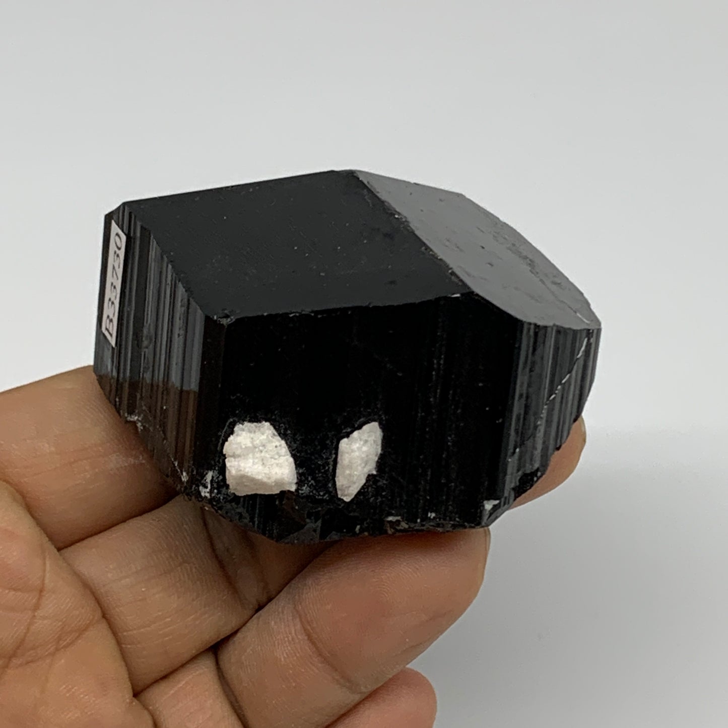 158g, 2.4"x2.3"x1.5", Natural Black Tourmaline Mineral Specimen, B33730