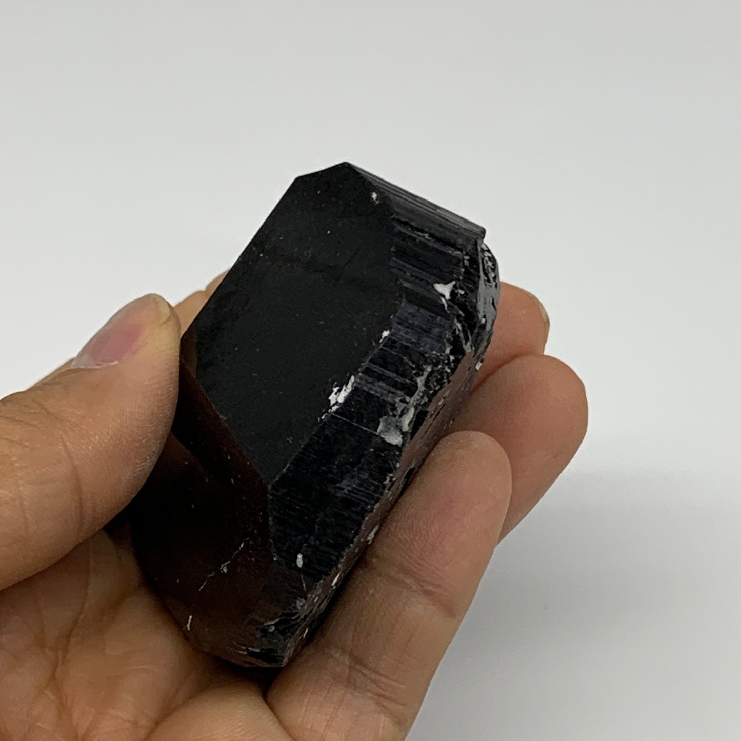 158g, 2.4"x2.3"x1.5", Natural Black Tourmaline Mineral Specimen, B33730