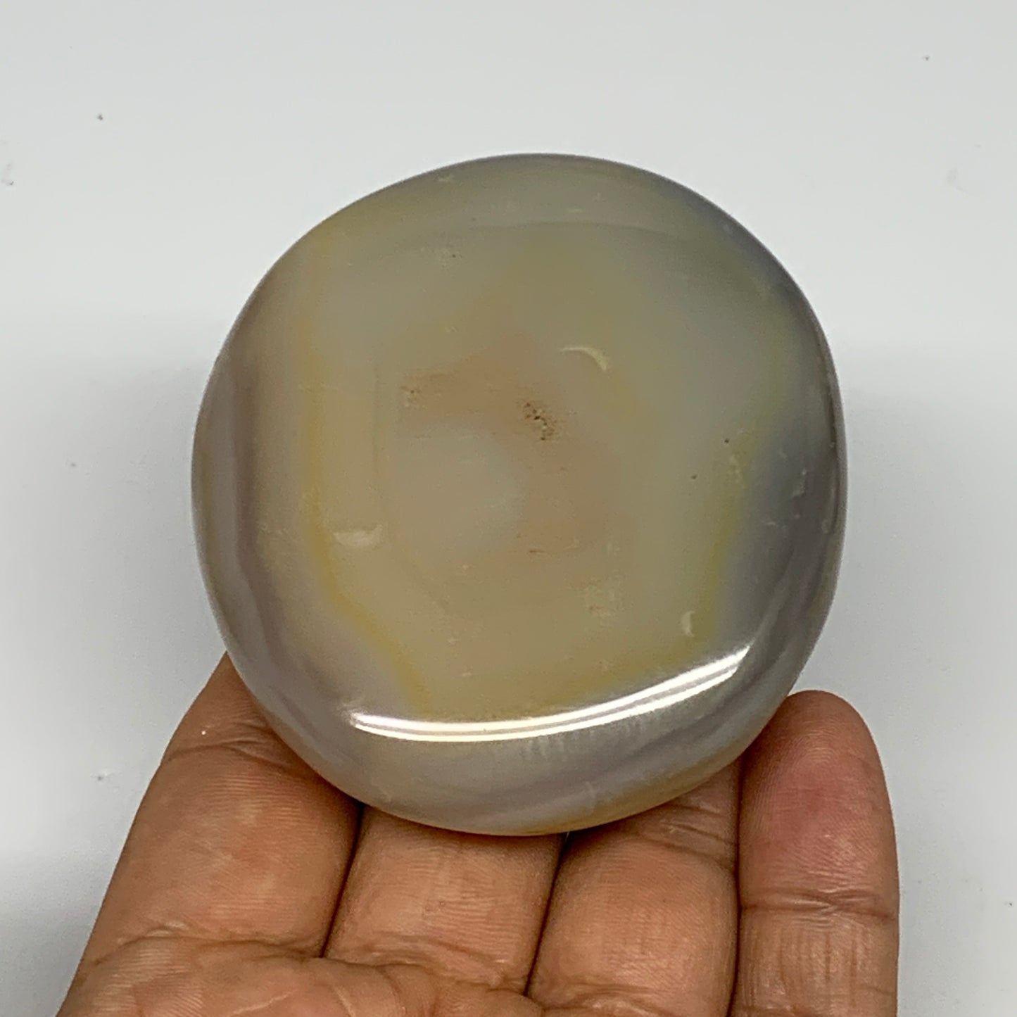 152.6g, 2.8"x2.4"x0.9" Orca Agate Palm-Stone Reiki Energy Crystal Reiki, B28650