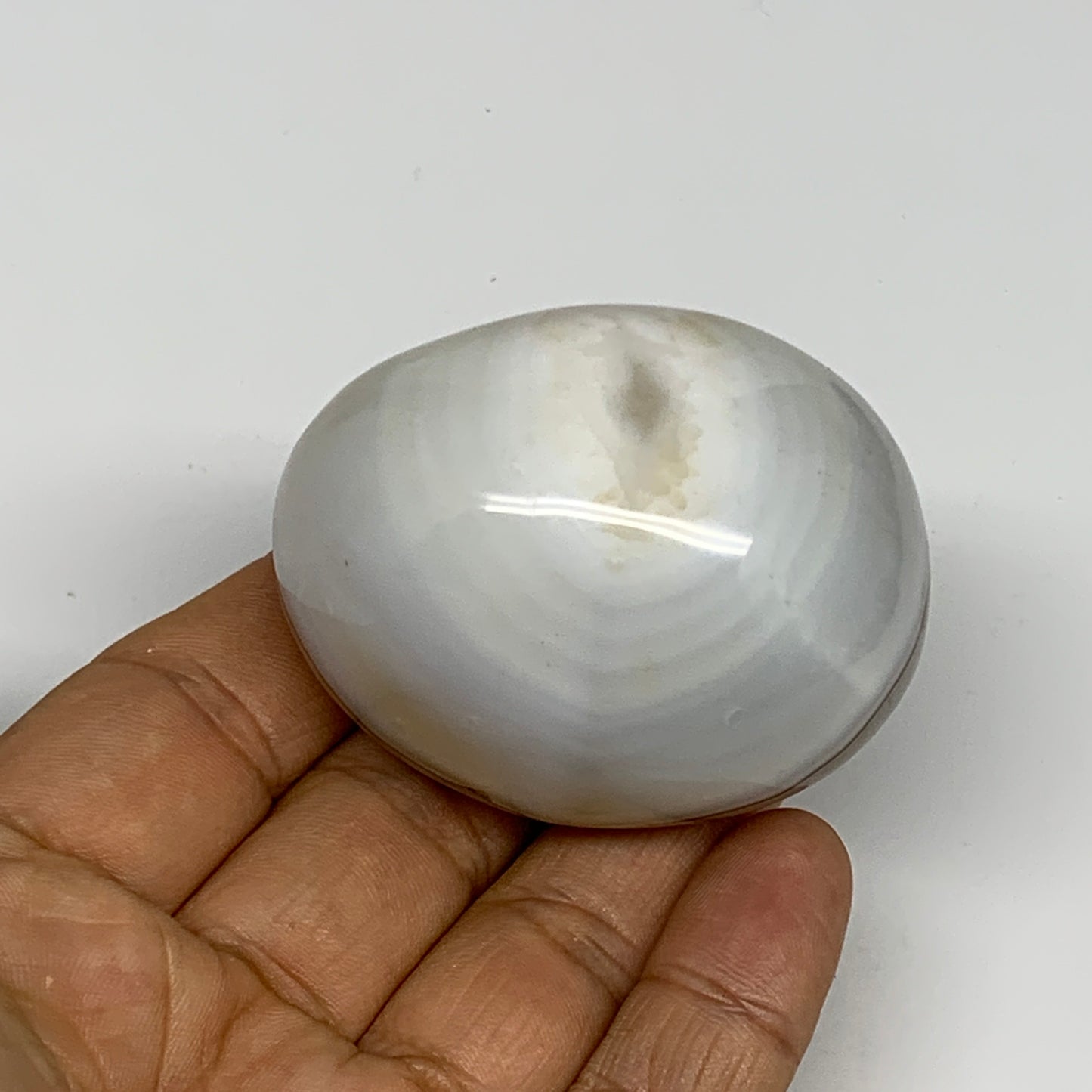 115.4g, 2.2"x1.7"x1.4" Orca Agate Palm-Stone Reiki Energy Crystal Reiki, B28649