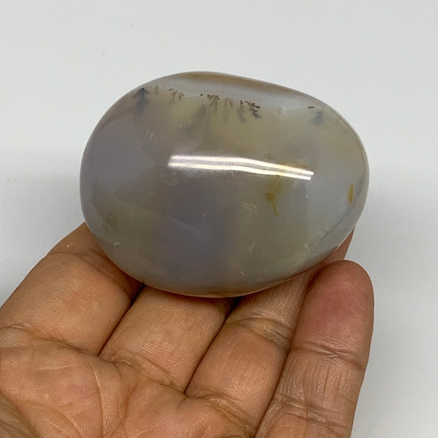 115.4g, 2.2"x1.7"x1.4" Orca Agate Palm-Stone Reiki Energy Crystal Reiki, B28649