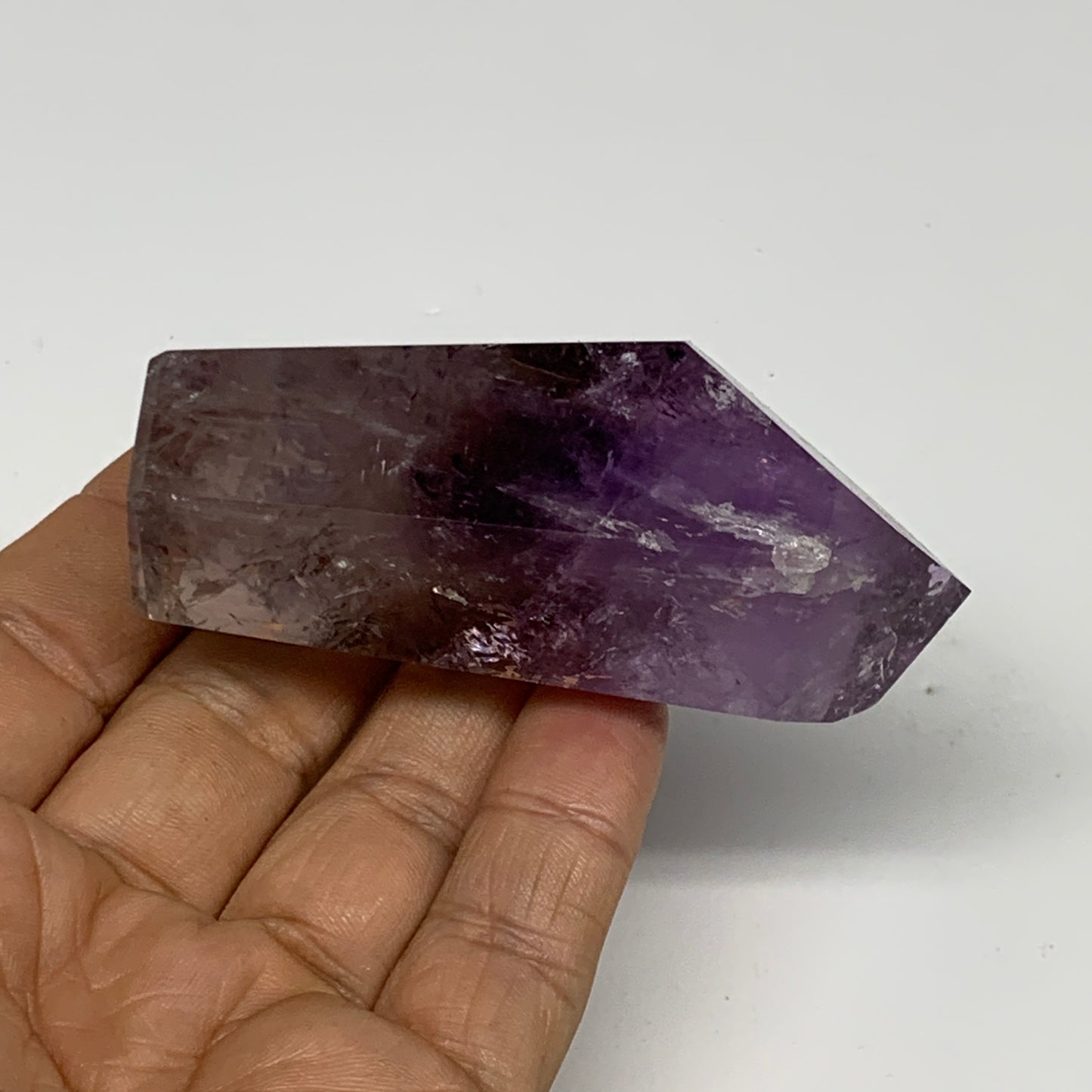 97.5g, 2.9"x1.4"x0.9", Natural Amethyst Tower Point Obelisk @Brazil, B32346