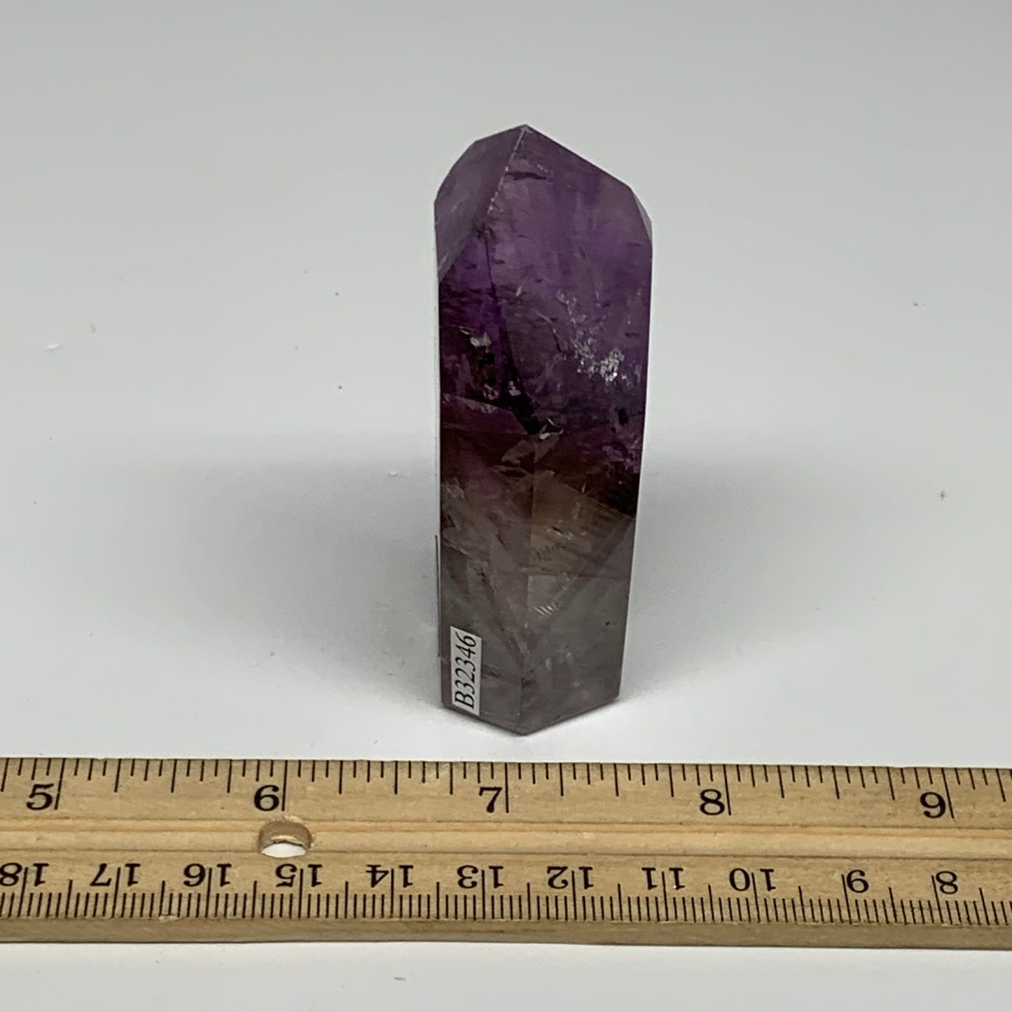 97.5g, 2.9"x1.4"x0.9", Natural Amethyst Tower Point Obelisk @Brazil, B32346