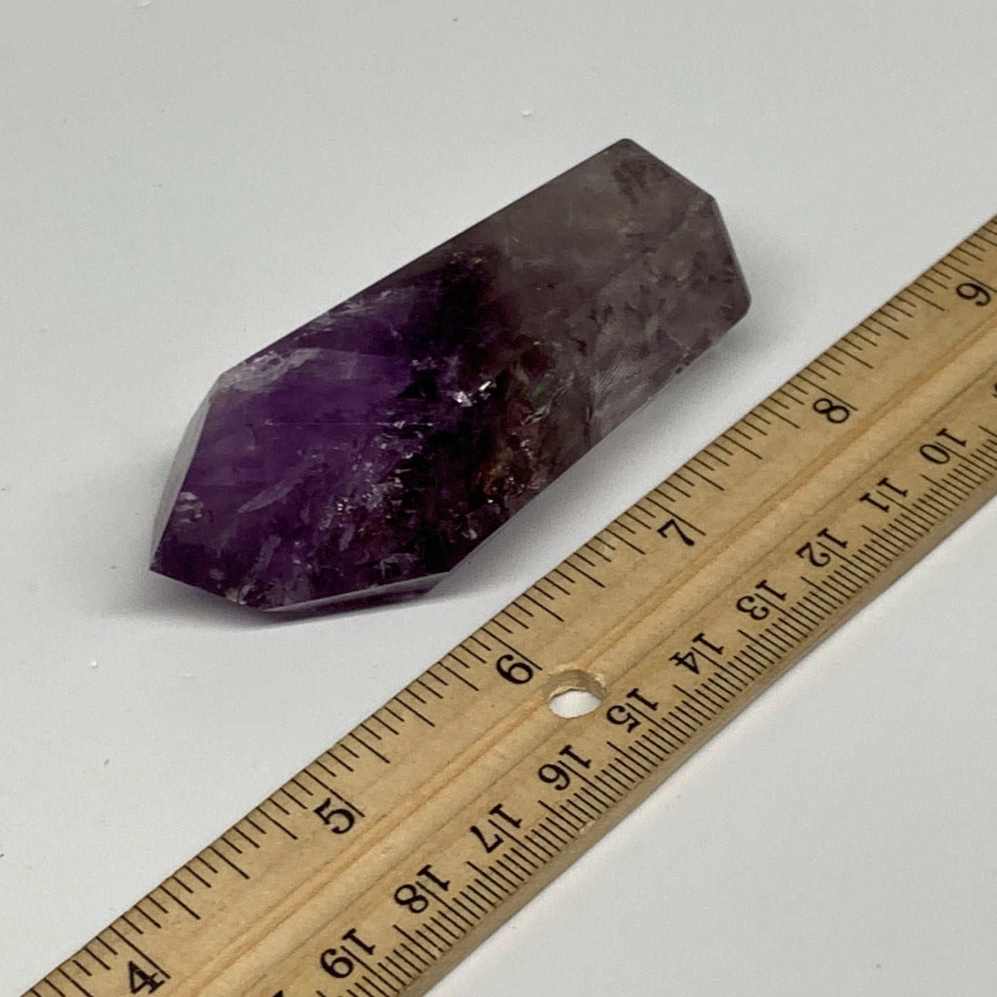 97.5g, 2.9"x1.4"x0.9", Natural Amethyst Tower Point Obelisk @Brazil, B32346