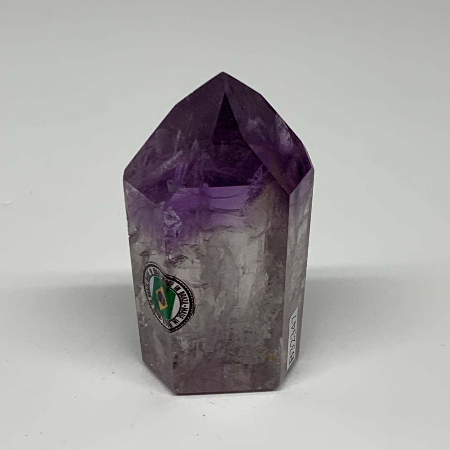 90.6g, 2.6"x1.4"x0.9", Natural Amethyst Tower Point Obelisk @Brazil, B32347