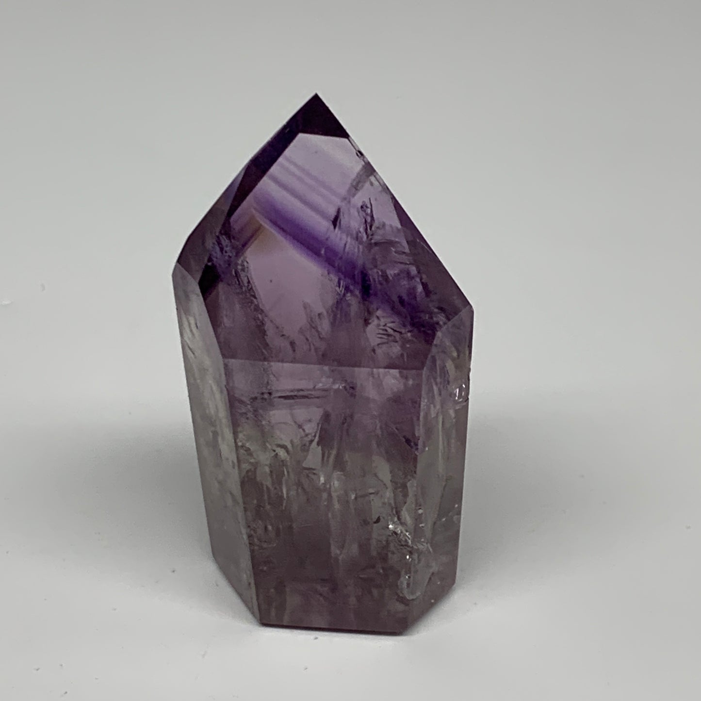 90.6g, 2.6"x1.4"x0.9", Natural Amethyst Tower Point Obelisk @Brazil, B32347