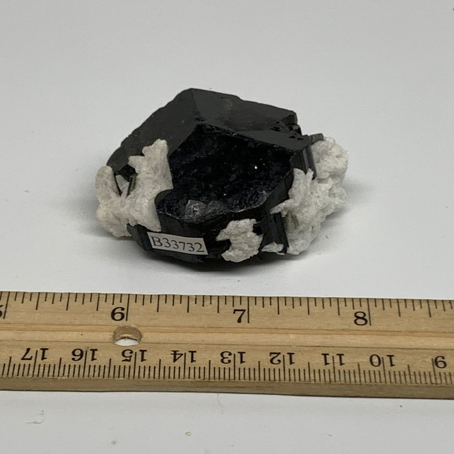 77.8g, 2.3"x1.7"x0.9", Black Tourmaline Phosphorus Mineral Specimen, B33732