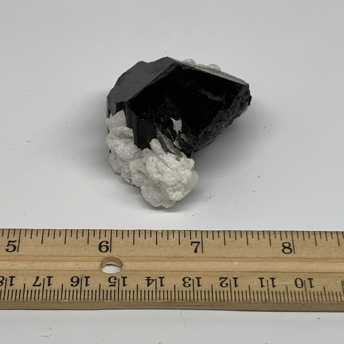 77.8g, 2.3"x1.7"x0.9", Black Tourmaline Phosphorus Mineral Specimen, B33732