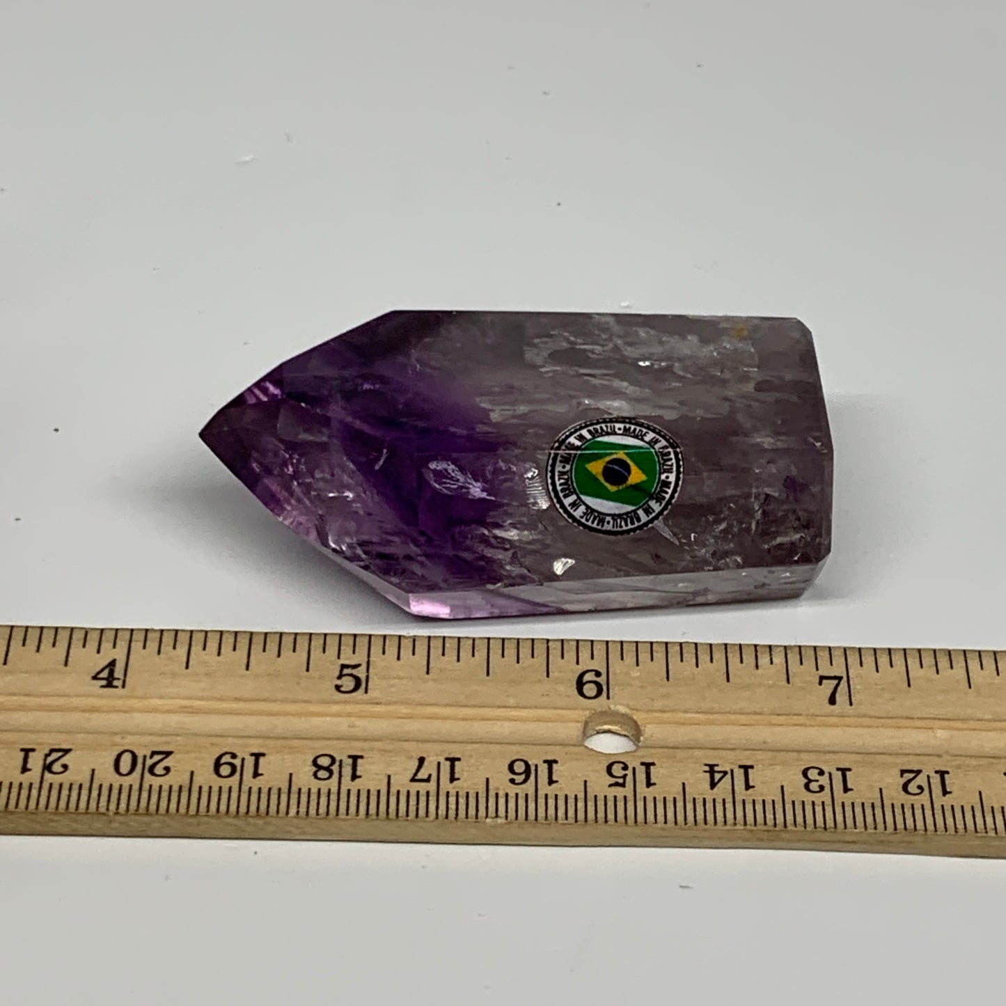 90.6g, 2.6"x1.4"x0.9", Natural Amethyst Tower Point Obelisk @Brazil, B32347