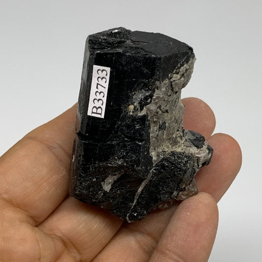 89.7g, 2.1"x1.6"x1.3", Natural Black Tourmaline Mineral Specimen, B33733