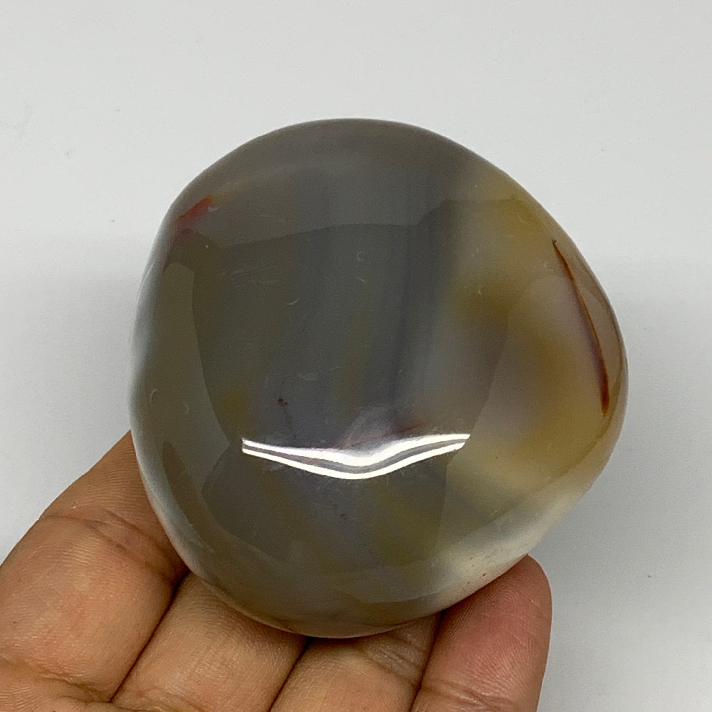 208.2g, 2.7"x2.5"x1.4" Orca Agate Palm-Stone Reiki Energy Crystal Reiki, B28646