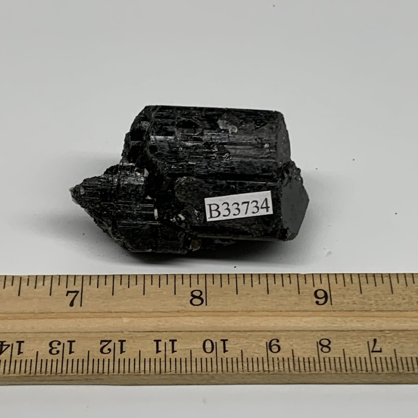 61g, 2"x1.1"x1.1", Natural Black Tourmaline Mineral Specimen, B33734