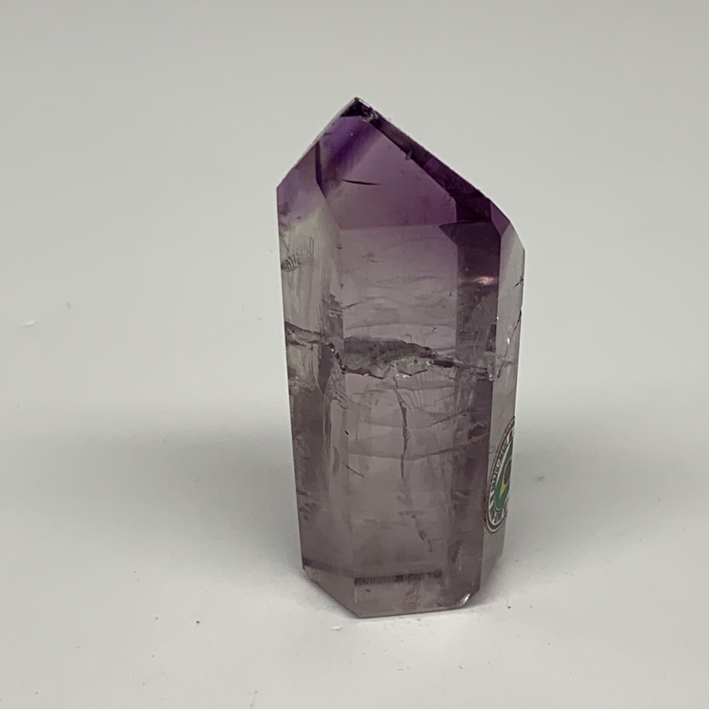 57.1g, 2.6"x1"x0.7", Natural Amethyst Tower Point Obelisk @Brazil, B32350