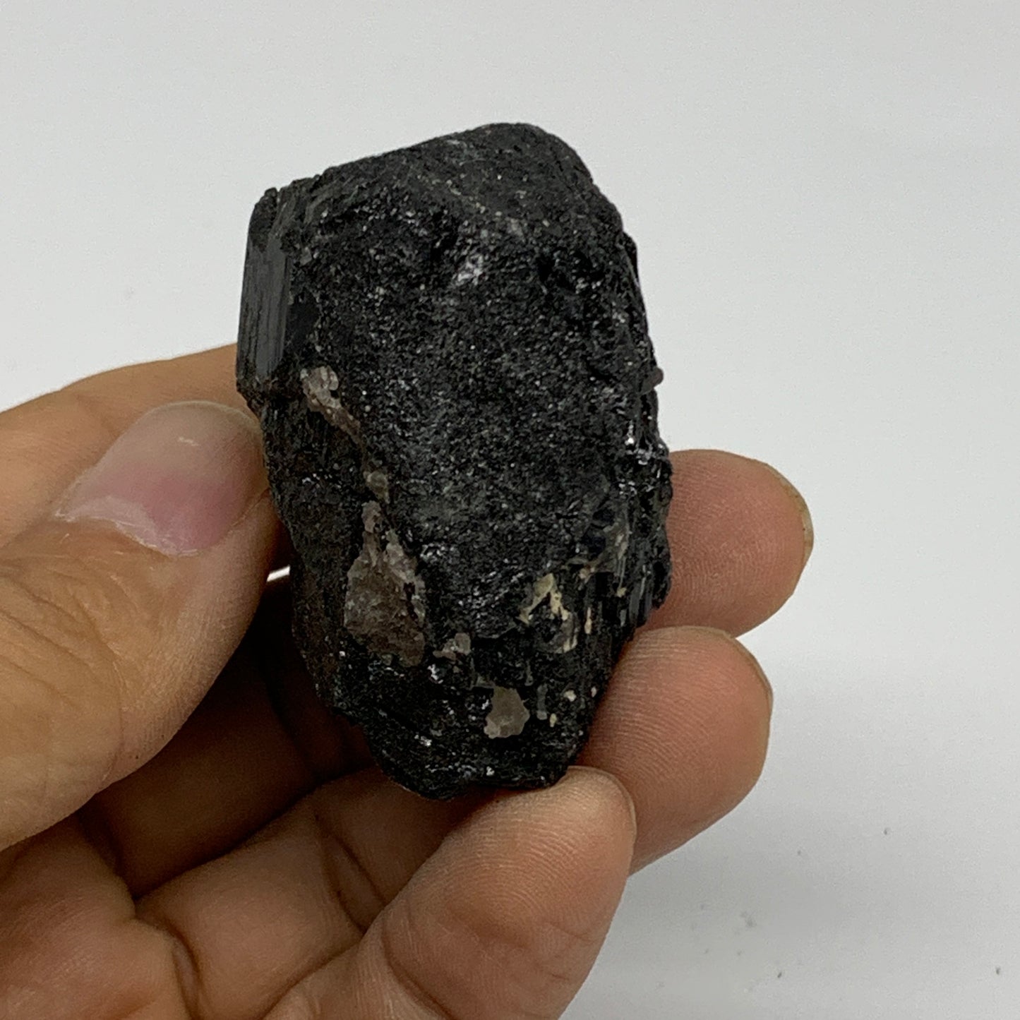 88.3g, 1.8"x1.6"x1.1", Natural Black Tourmaline Mineral Specimen, B33736