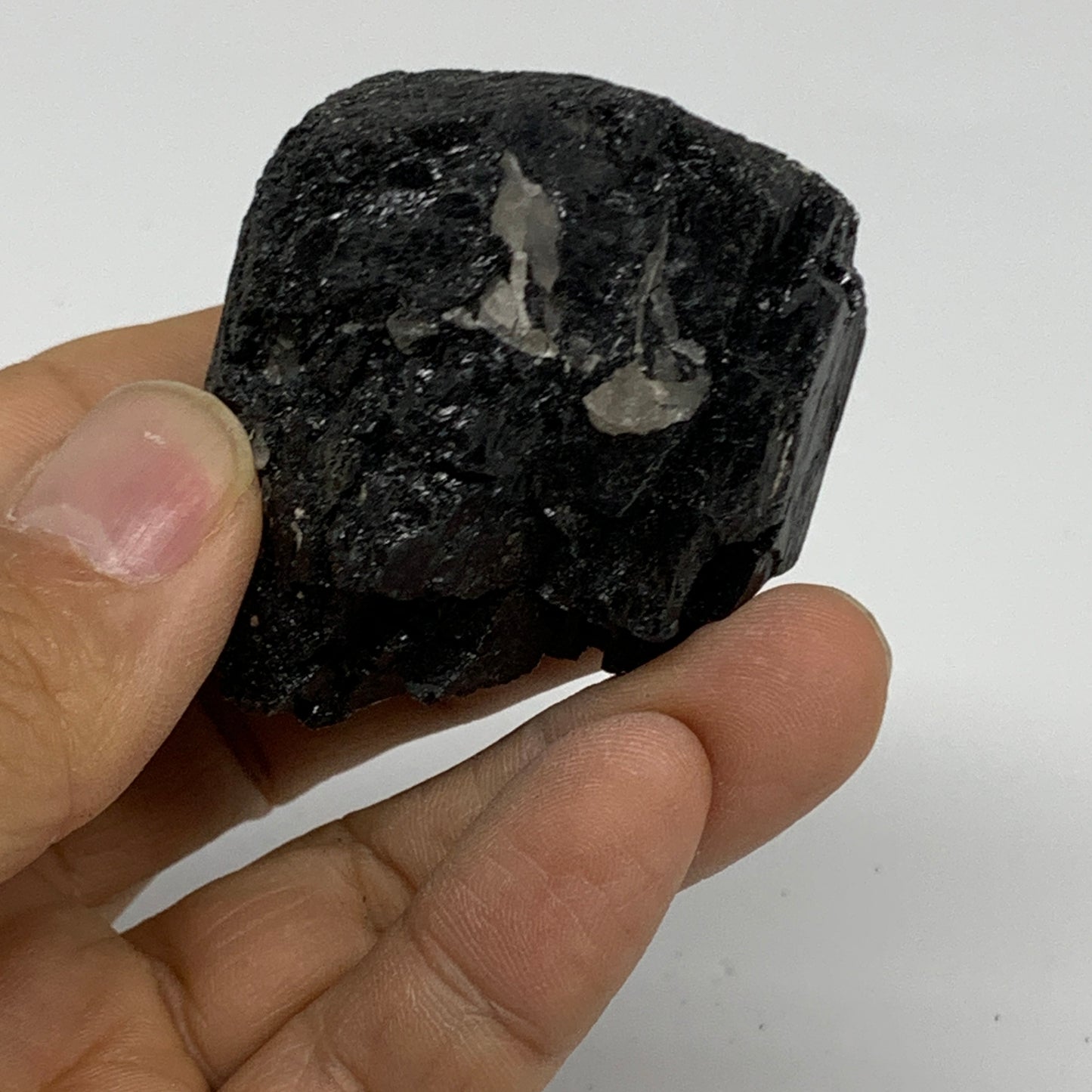 88.3g, 1.8"x1.6"x1.1", Natural Black Tourmaline Mineral Specimen, B33736