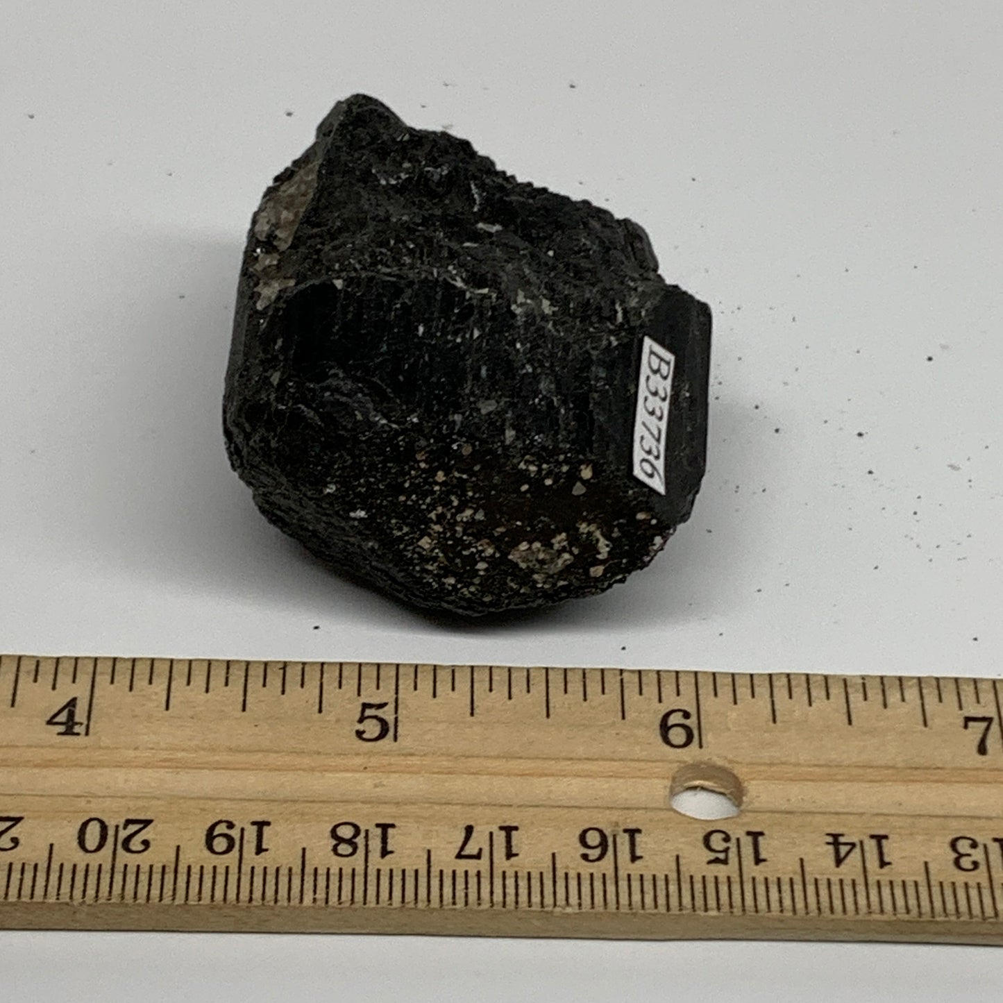 88.3g, 1.8"x1.6"x1.1", Natural Black Tourmaline Mineral Specimen, B33736