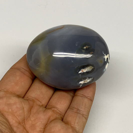 138.6g, 2.4"x2"x1.4" Orca Agate Palm-Stone Reiki Energy Crystal Reiki, B28642