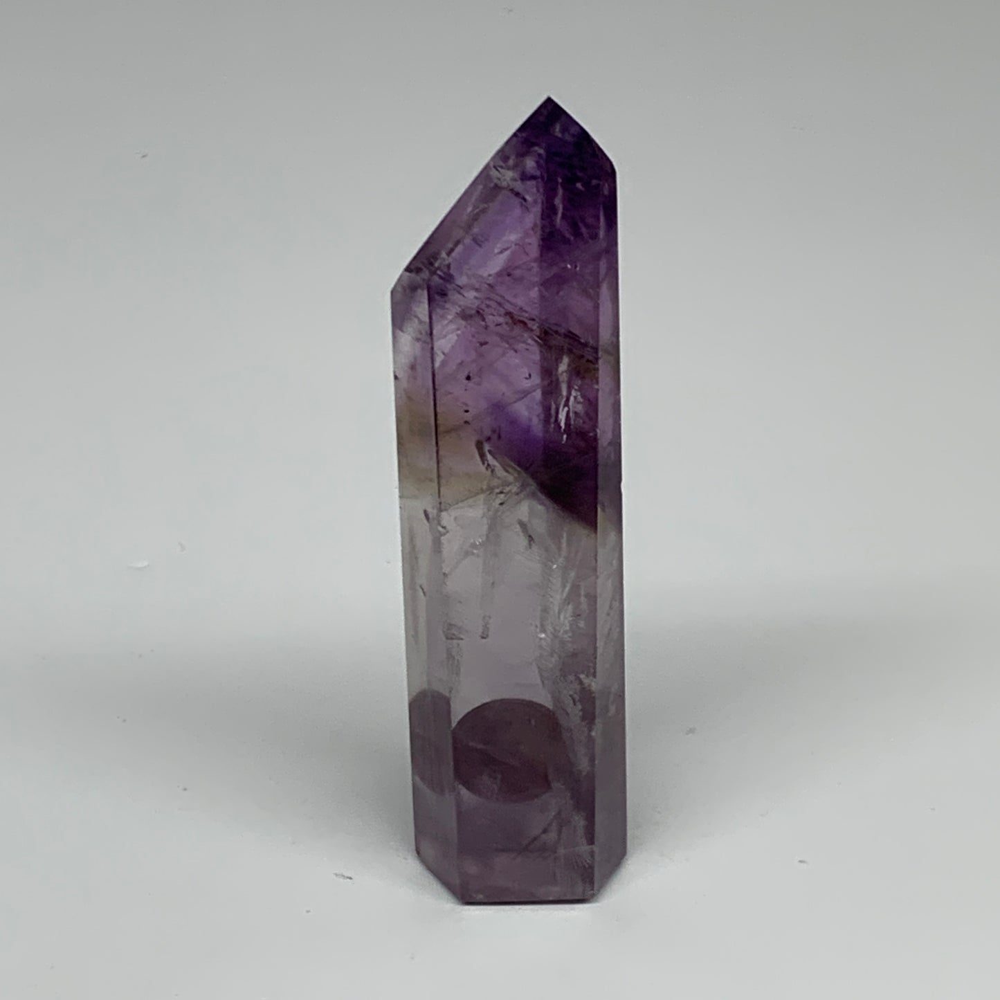 77.5g, 3.8"x1"x0.7", Natural Amethyst Tower Point Obelisk @Brazil, B32353